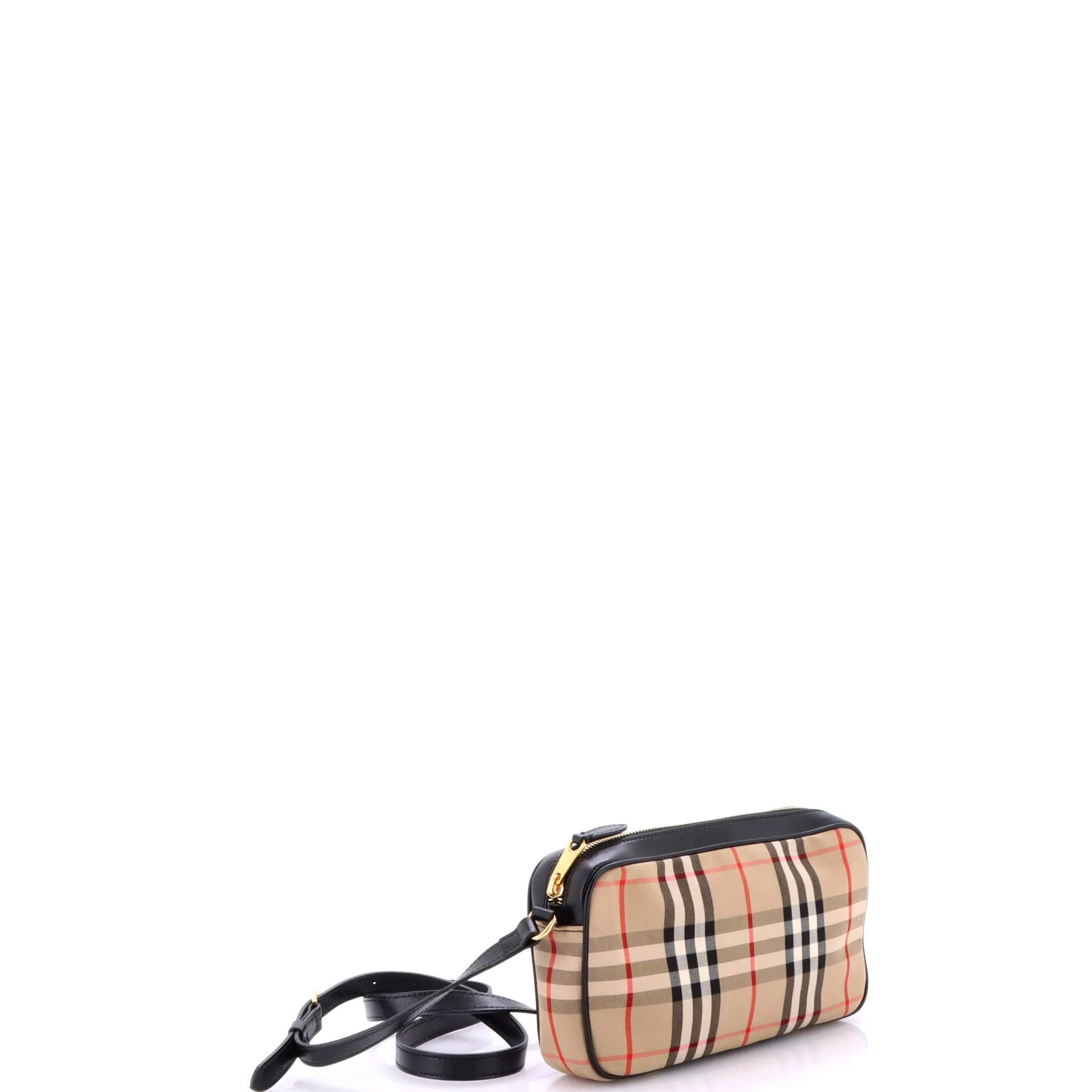 Pre-Loved Burberry Camera Crossbody Bag Vintage Check Canvas Small sold by Zulily product image thumbnail 2