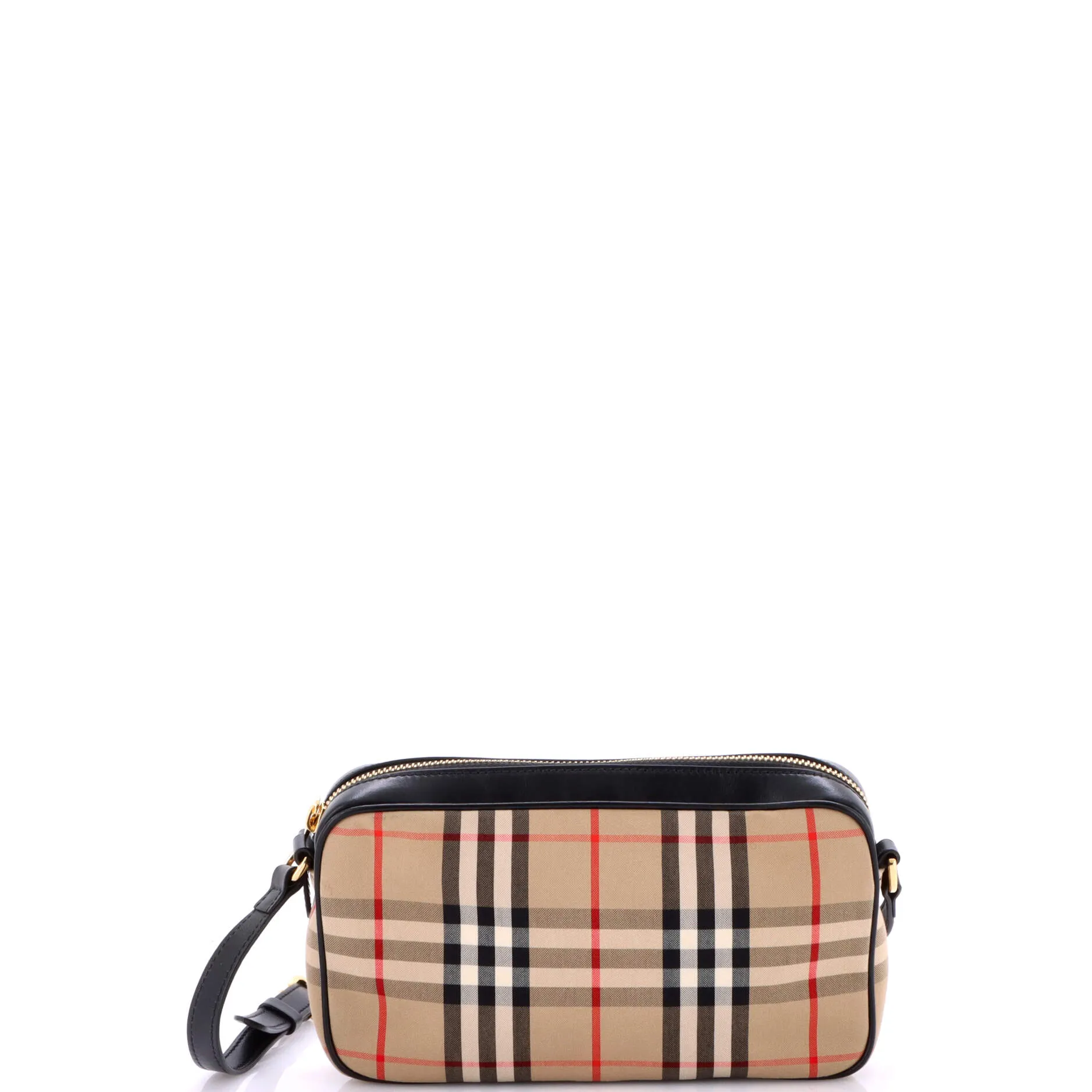 Pre-Loved Burberry Camera Crossbody Bag Vintage Check Canvas Small sold by Zulily