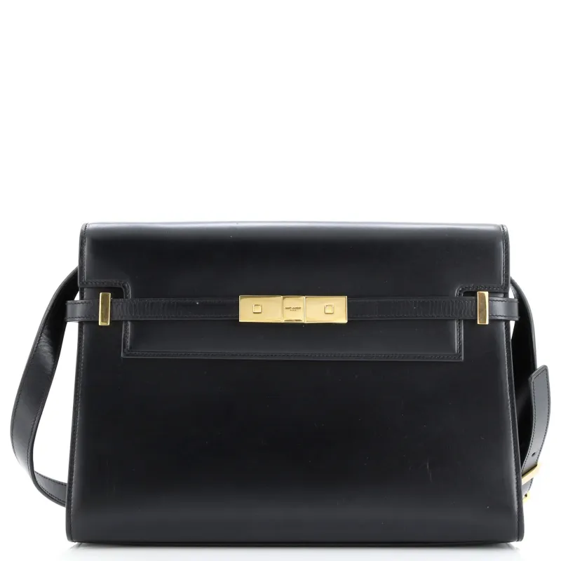 Pre-Loved Saint Laurent Manhattan Shoulder Bag Leather Medium sold by Zulily