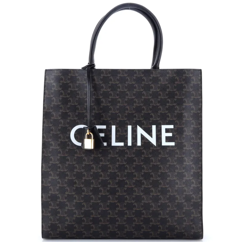 Pre-Loved Celine Vertical Cabas Tote Triomphe Coated Canvas Large sold by Zulily