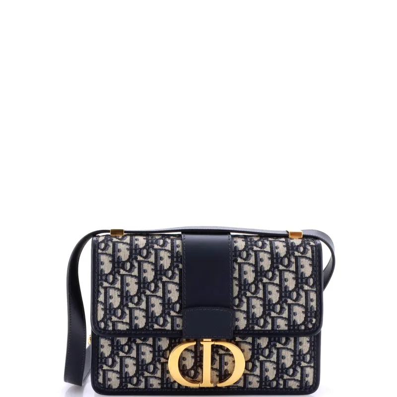 Pre-Loved Christian Dior 30 Montaigne Flap Bag Oblique Canvas sold by Zulily