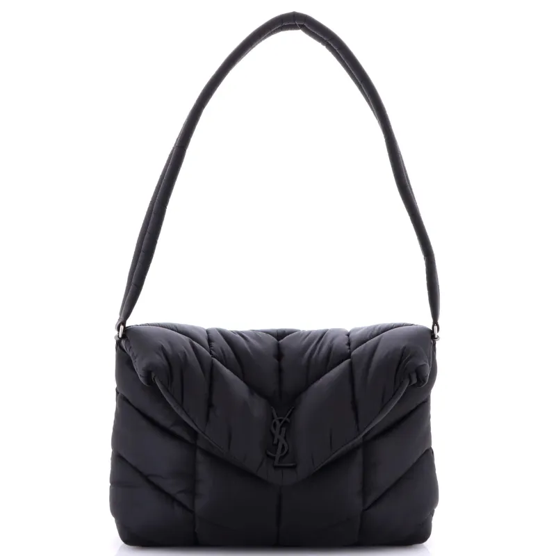 Pre-Loved Saint Laurent Loulou Puffer Messenger Bag Quilted Econyl sold by Zulily