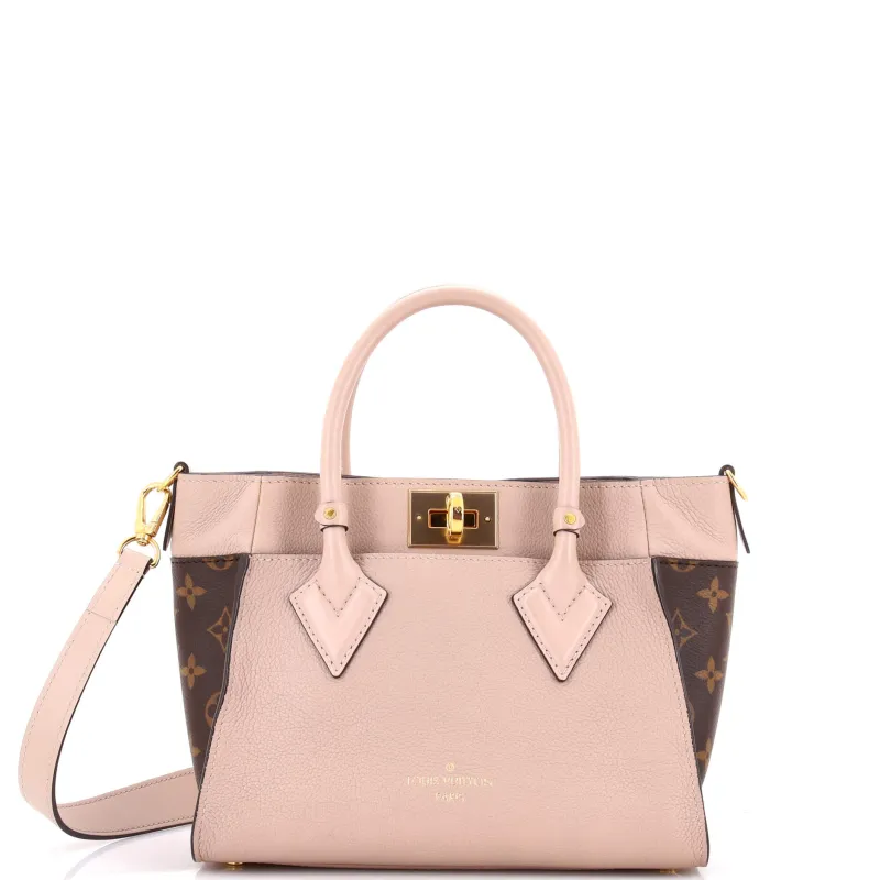 Pre-Loved Louis Vuitton On My Side Tote Leather with Monogram Canvas PM sold by Zulily