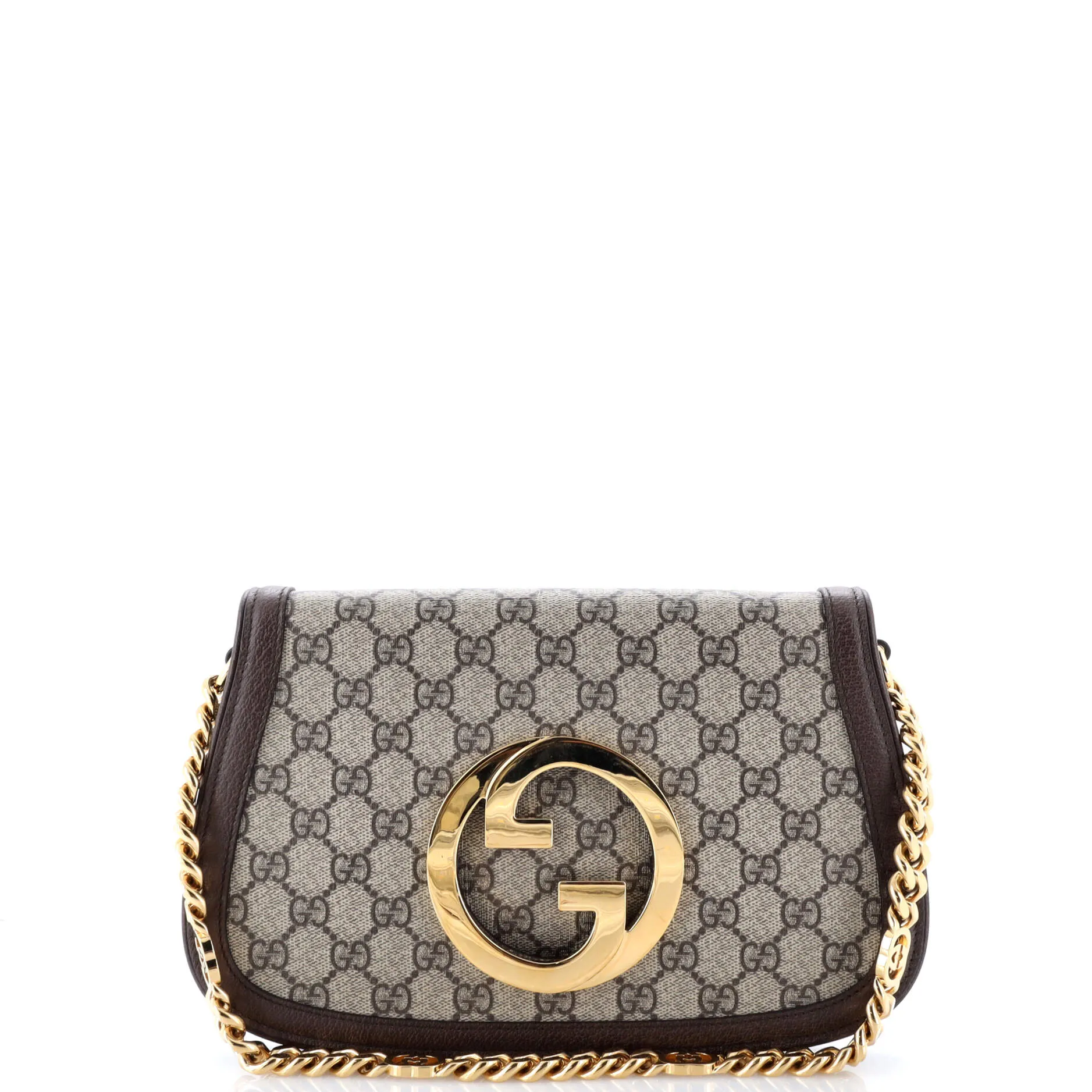 Pre-Loved Gucci Blondie NM Chain Flap Bag GG Coated Canvas Small sold by Zulily