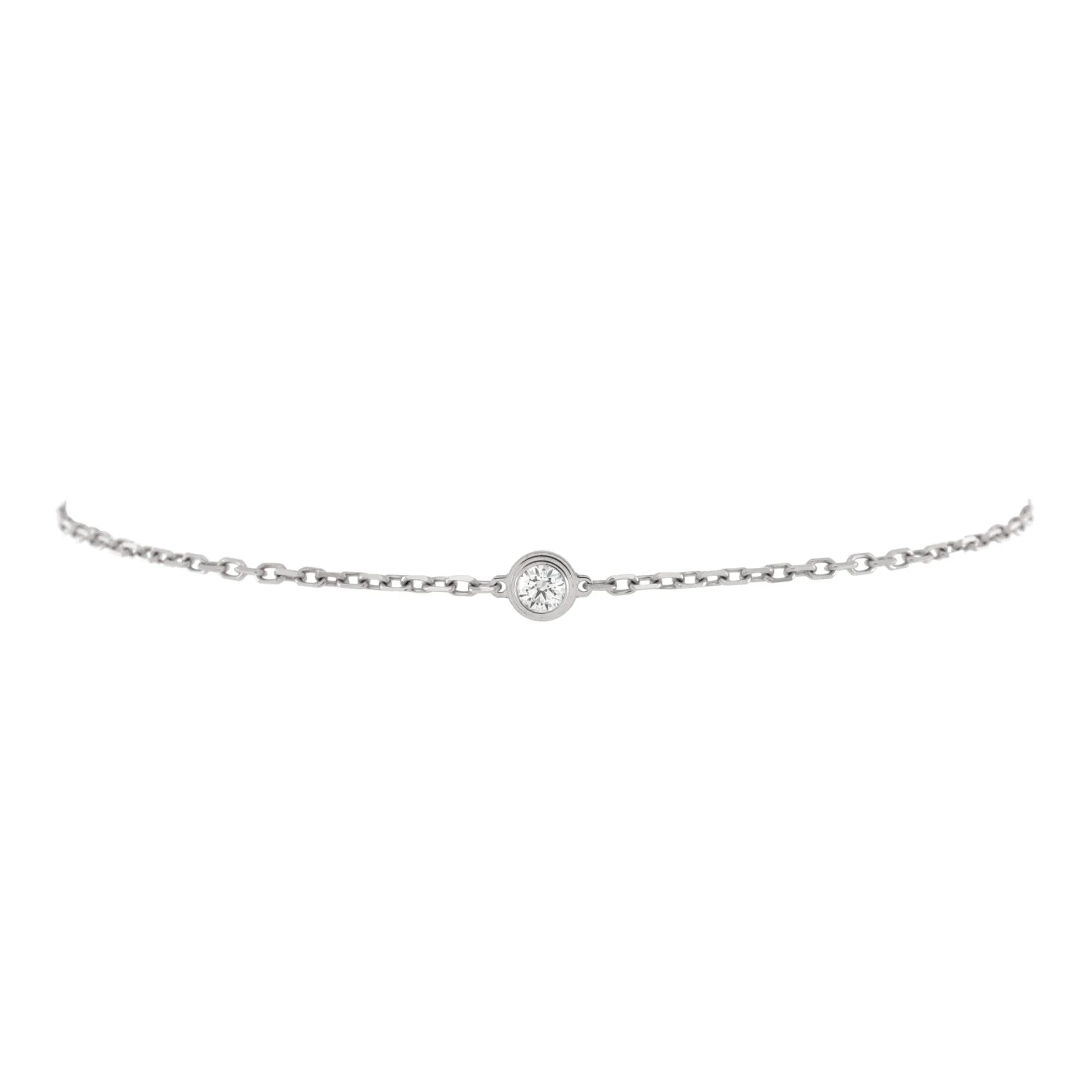Pre-Loved Cartier D'Amour Bracelet 18K White Gold and Diamond Small sold by Zulily