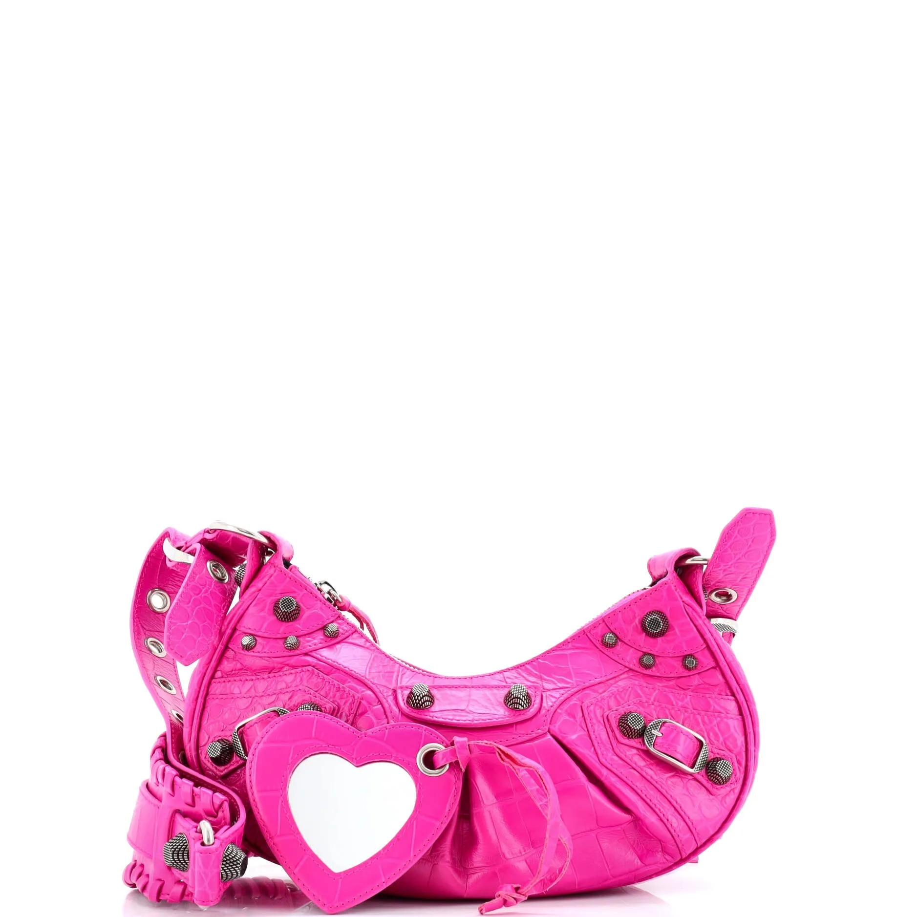 Pre-Loved Balenciaga Le Cagole Giant Studs Shoulder Bag Crocodile Embossed Leather XS sold by Zulily product image thumbnail 2