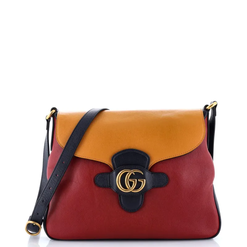 Pre-Loved Gucci Dahlia Messenger Bag Leather Medium sold by Zulily