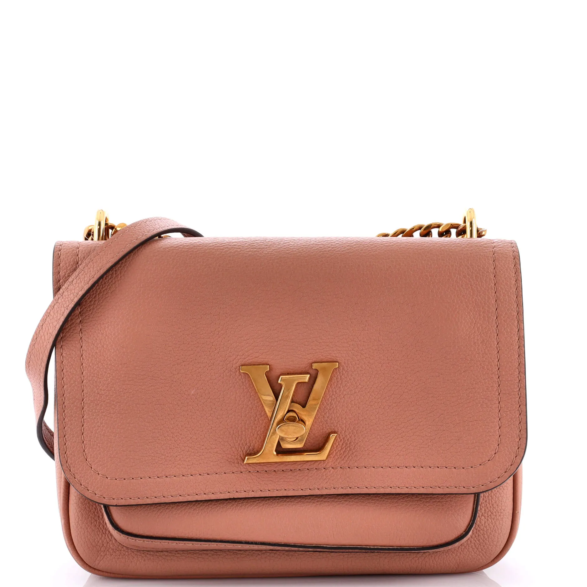 Pre-Loved Louis Vuitton Lockme Chain Bag Leather sold by Zulily