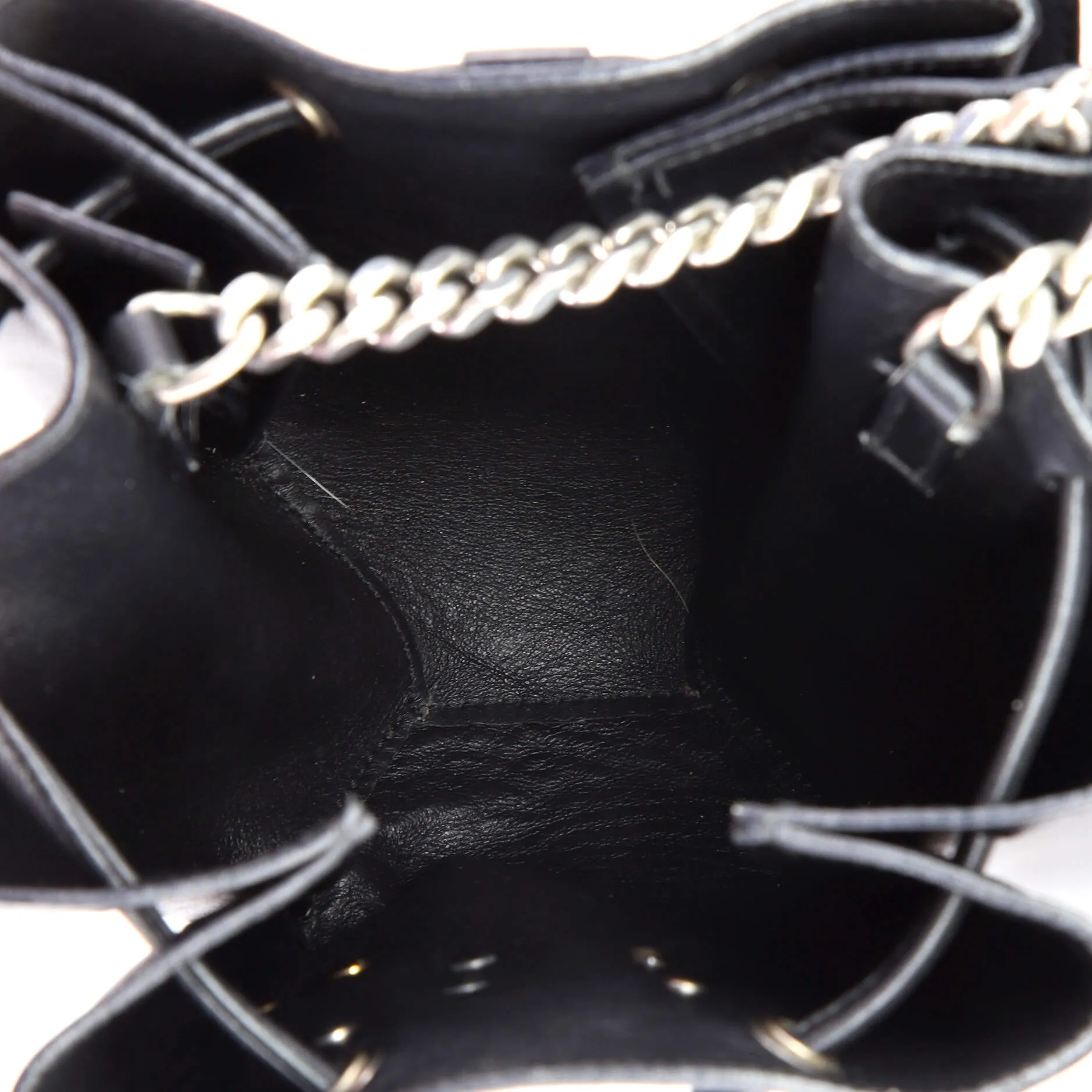 Pre-Loved Saint Laurent Monogram Bourse Bucket Bag Embellished Leather Mini sold by Zulily product image thumbnail 5