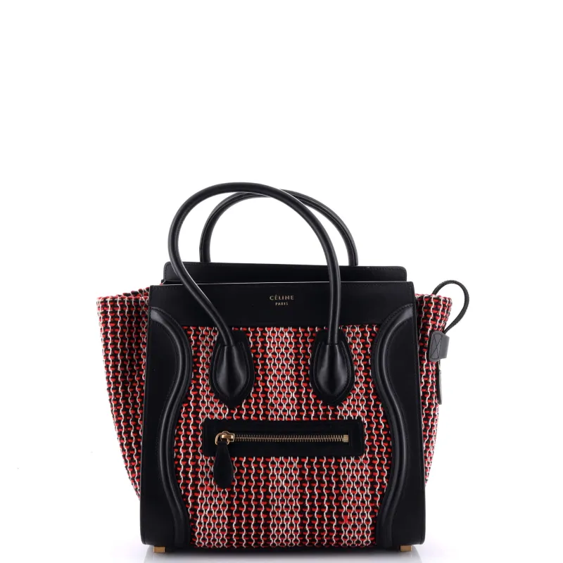 Pre-Loved Celine Luggage Bag Tweed Micro made by Celine