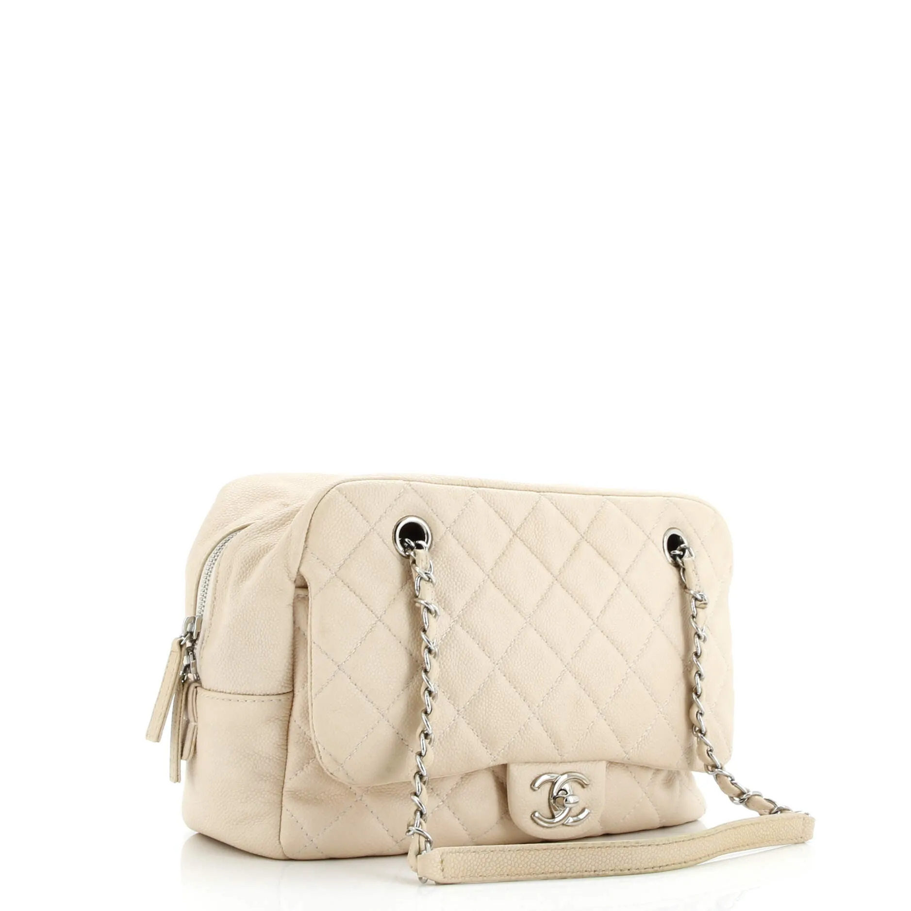 Pre-Loved Chanel Camera Case Flap Bag Quilted Caviar Medium sold by Zulily product image thumbnail 2