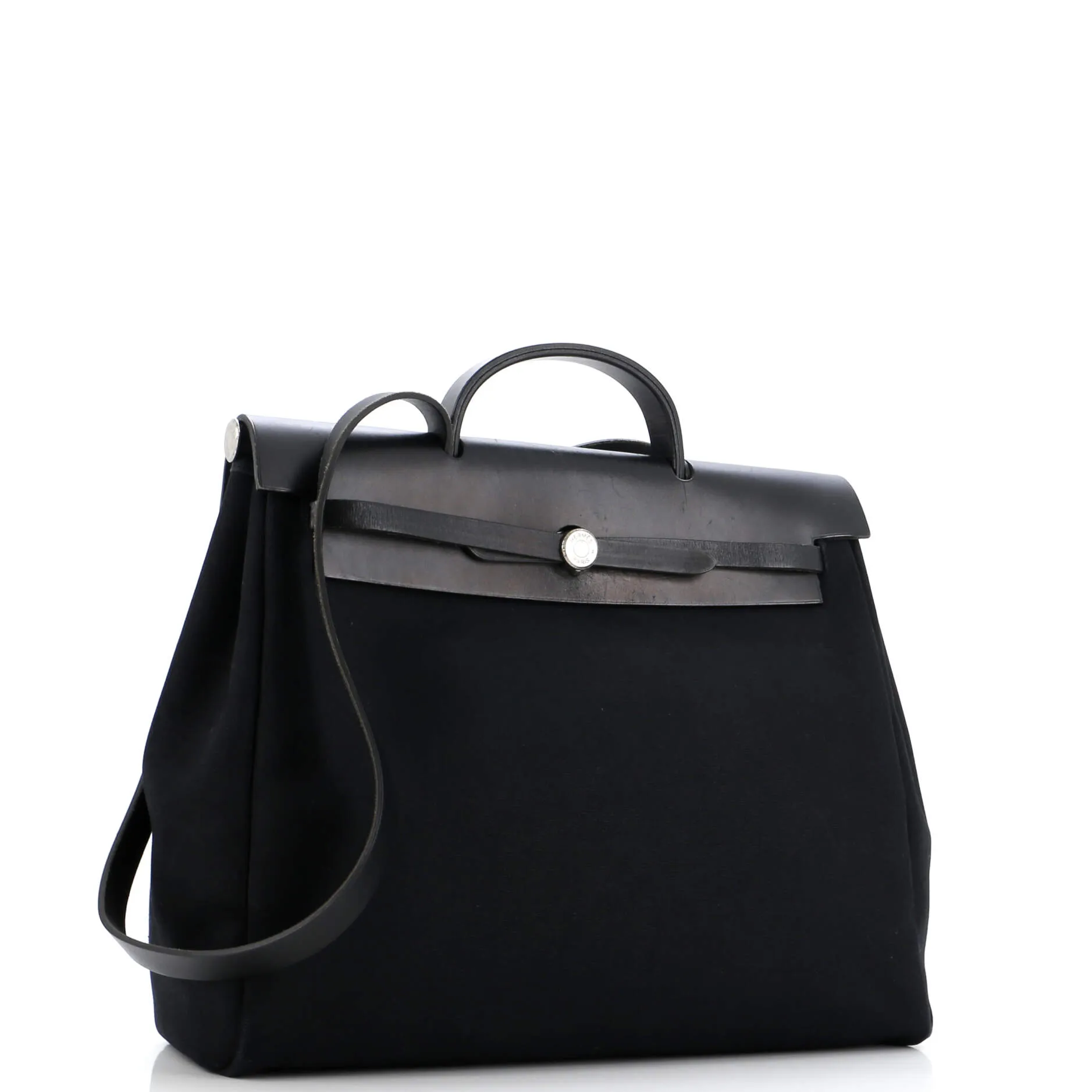 Pre-Loved Hermes Herbag Toile and Leather MM sold by Zulily product image thumbnail 3