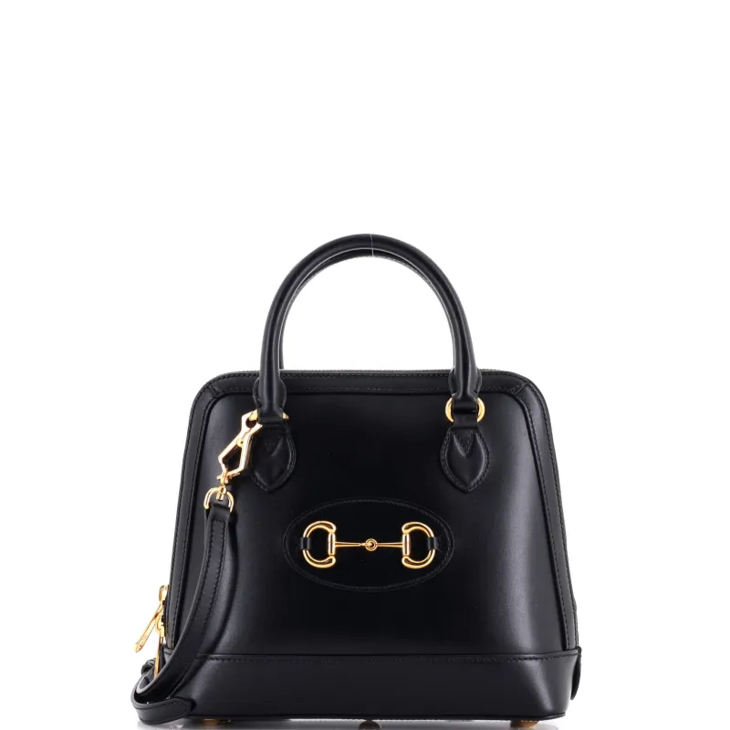 Pre-Loved Gucci Horsebit 1955 Top Handle Bag Leather Small sold by Zulily
