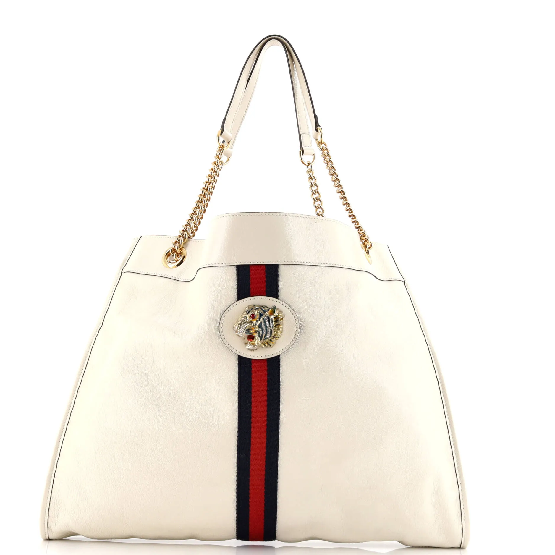 Pre-Loved Gucci Rajah Chain Tote Leather Large sold by Zulily