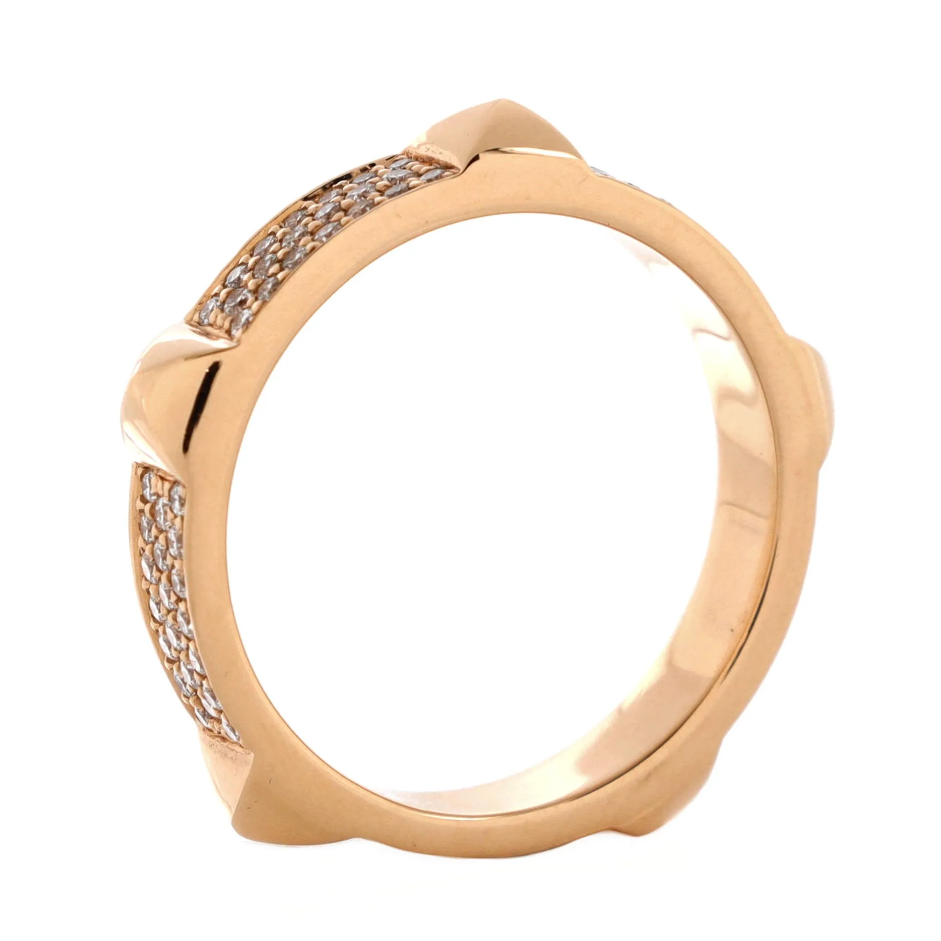 Pre-Loved Hermes Clou d'H Ring 18K Rose Gold with Diamonds sold by Zulily product image thumbnail 2