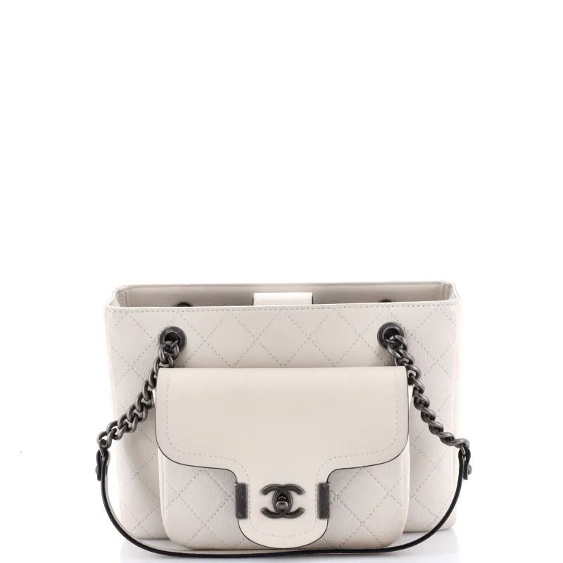 Pre-Loved Chanel Archi Chic Shopping Tote Quilted Grained Calfskin Small sold by Zulily