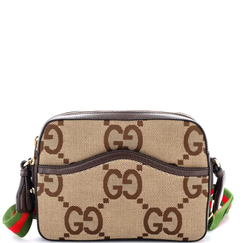 Pre-Loved Gucci Messenger Bag Jumbo GG Canvas sold by Zulily