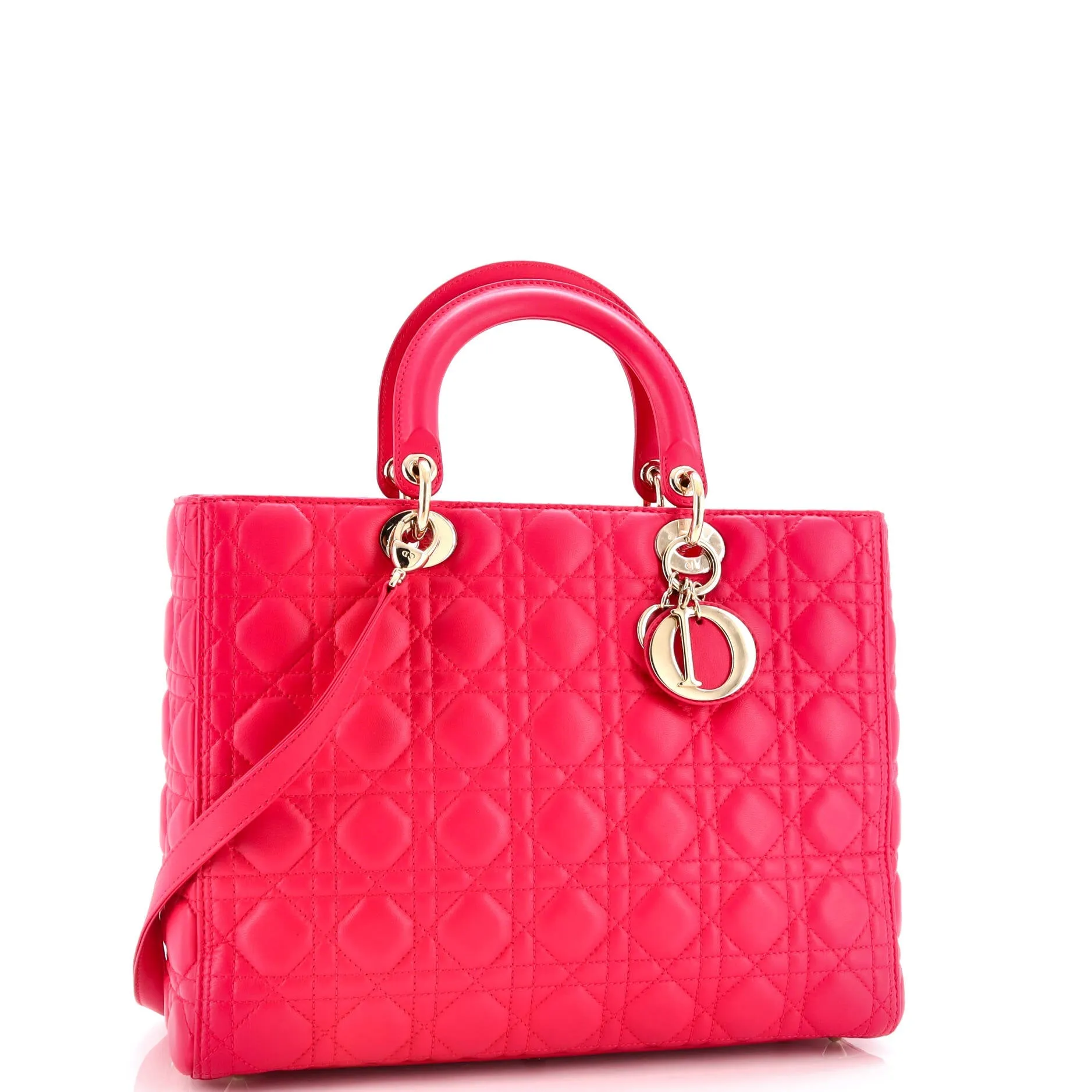Pre-Loved Christian Dior Lady Dior Bag Cannage Quilt Lambskin Large sold by Zulily product image thumbnail 2