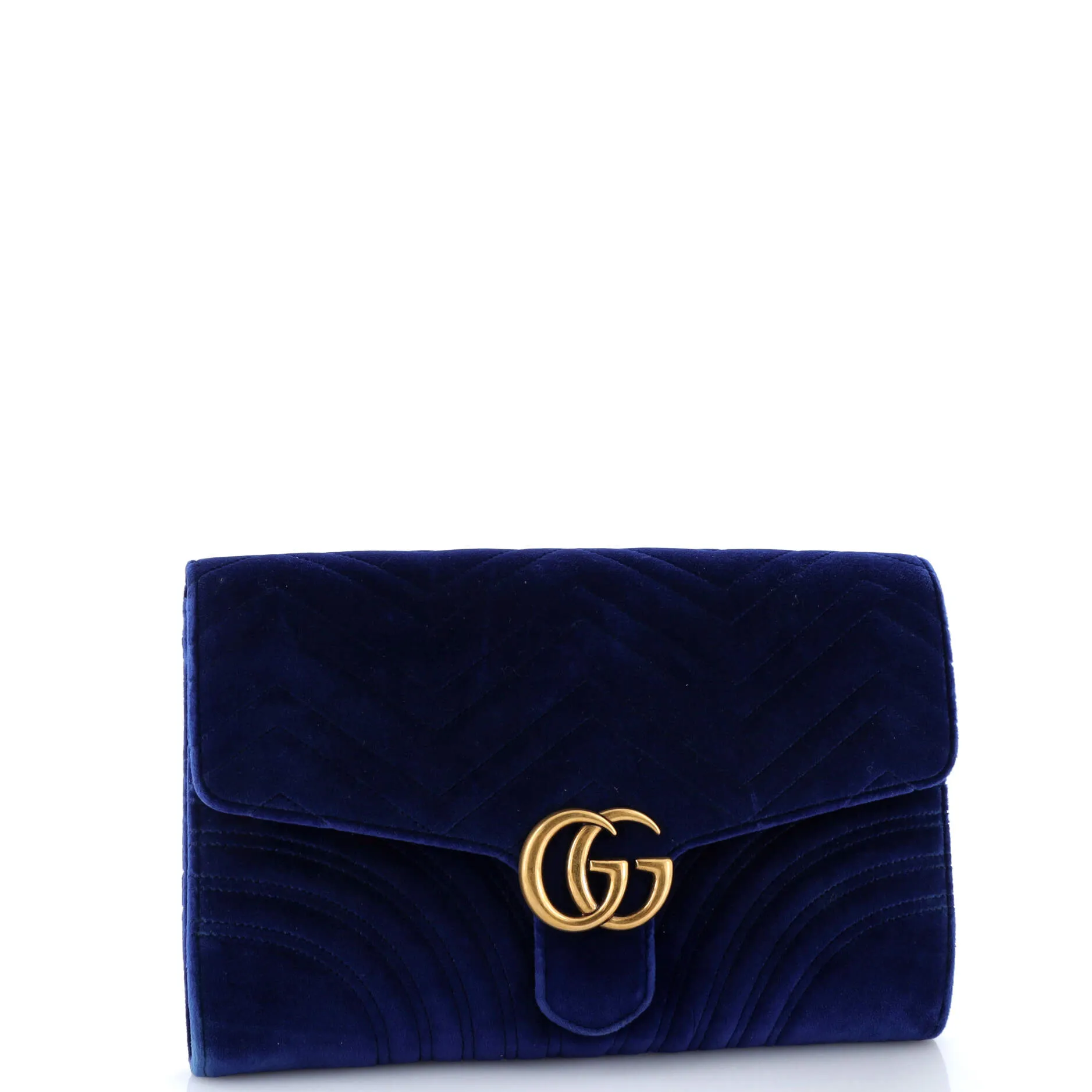 Pre-Loved Gucci GG Marmont Flap Clutch Matelasse Velvet sold by Zulily product image thumbnail 2