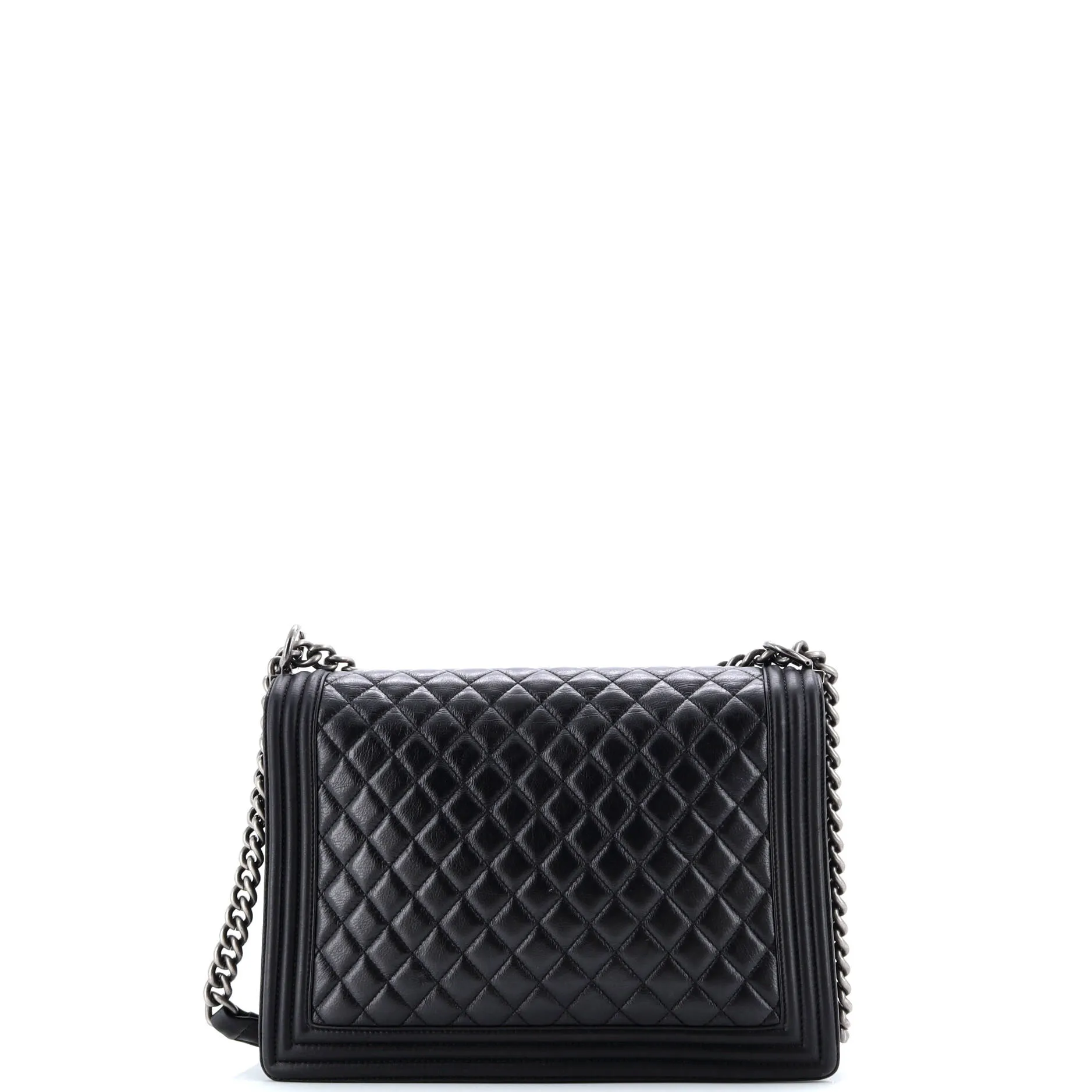 Pre-Loved Chanel Boy Flap Bag Quilted Calfskin Large sold by Zulily product image thumbnail 3