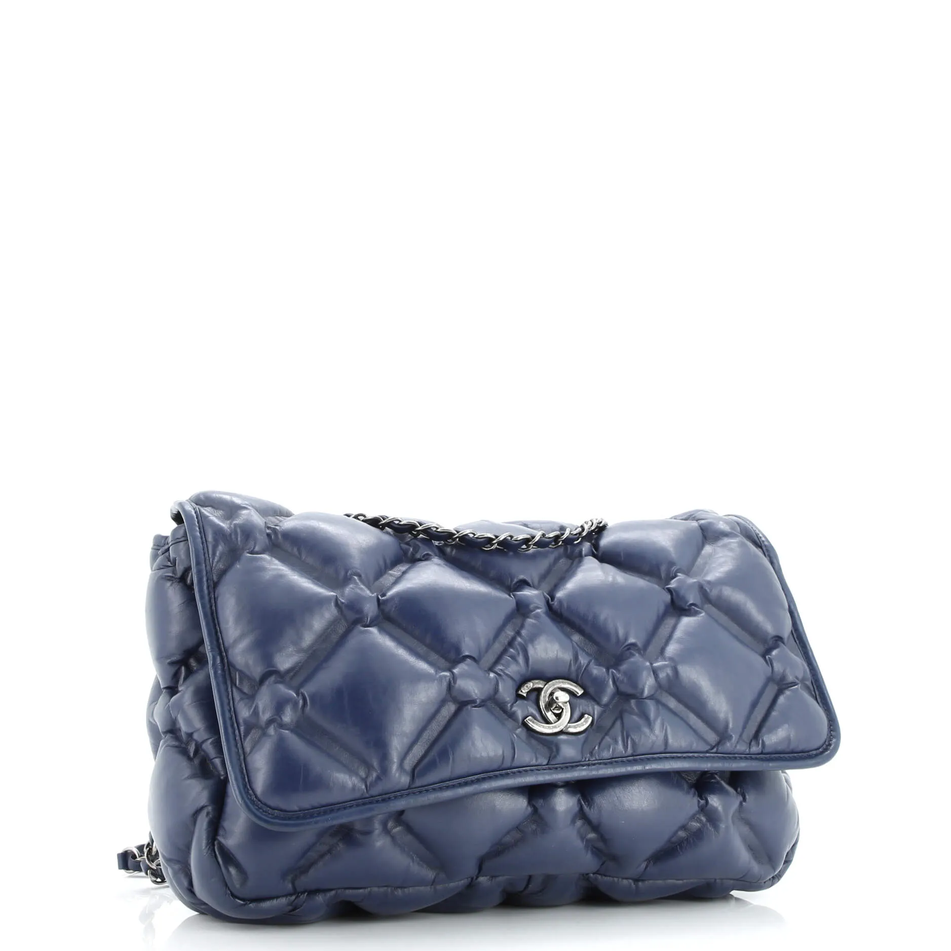Pre-Loved Chanel Chesterfield Flap Bag Quilted Calfskin Medium sold by Zulily product image thumbnail 3