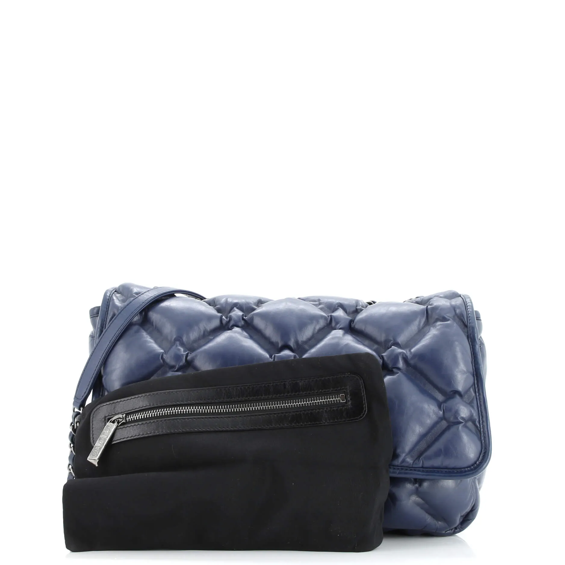 Pre-Loved Chanel Chesterfield Flap Bag Quilted Calfskin Medium sold by Zulily product image thumbnail 2