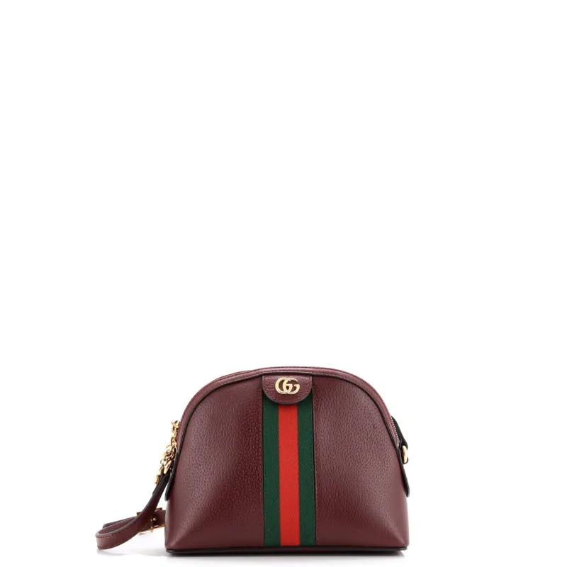 Pre-Loved Gucci Ophidia Dome Shoulder Bag Leather Small sold by Zulily