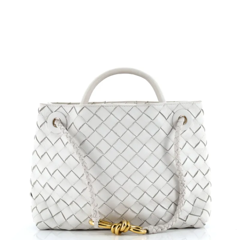 Pre-Loved Bottega Veneta Andiamo East West Top Handle Bag Intrecciato Nappa Small sold by Zulily