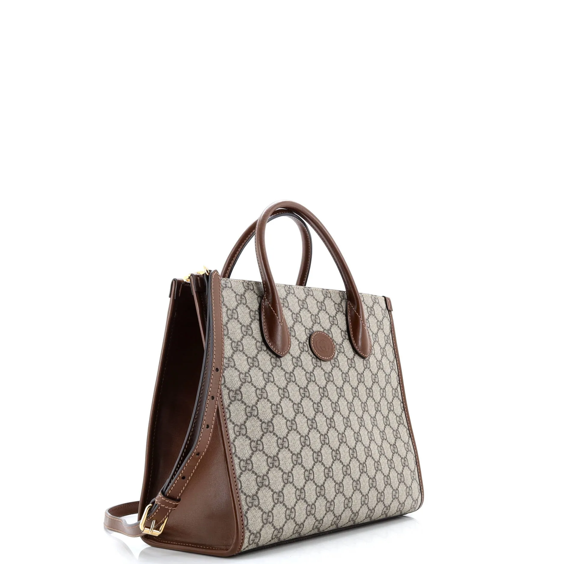 Pre-Loved Gucci Structured Top Handle Open Tote GG Coated Canvas Small sold by Zulily product image thumbnail 2