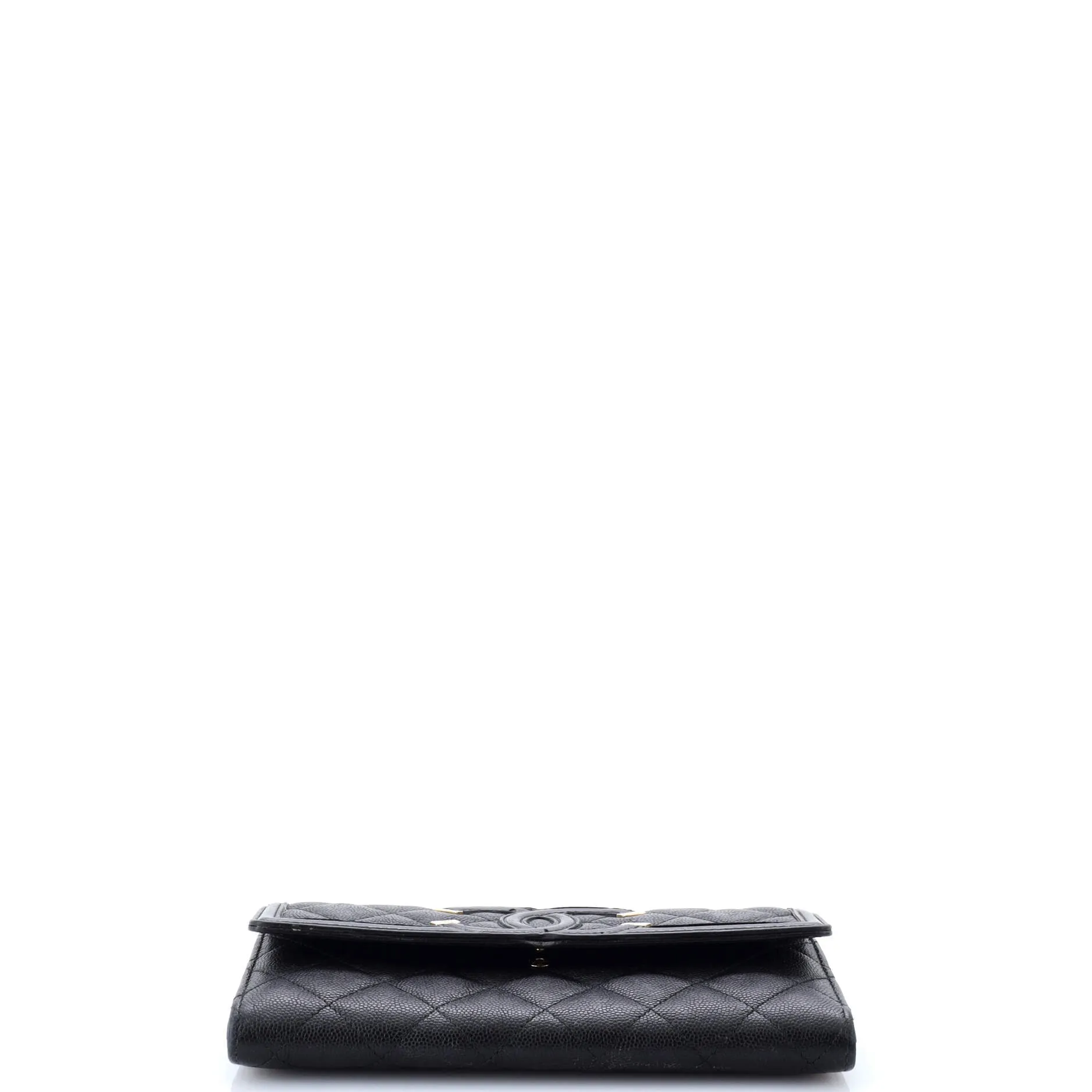 Pre-Loved Chanel Filigree Flap Wallet Quilted Caviar Long sold by Zulily product image thumbnail 4