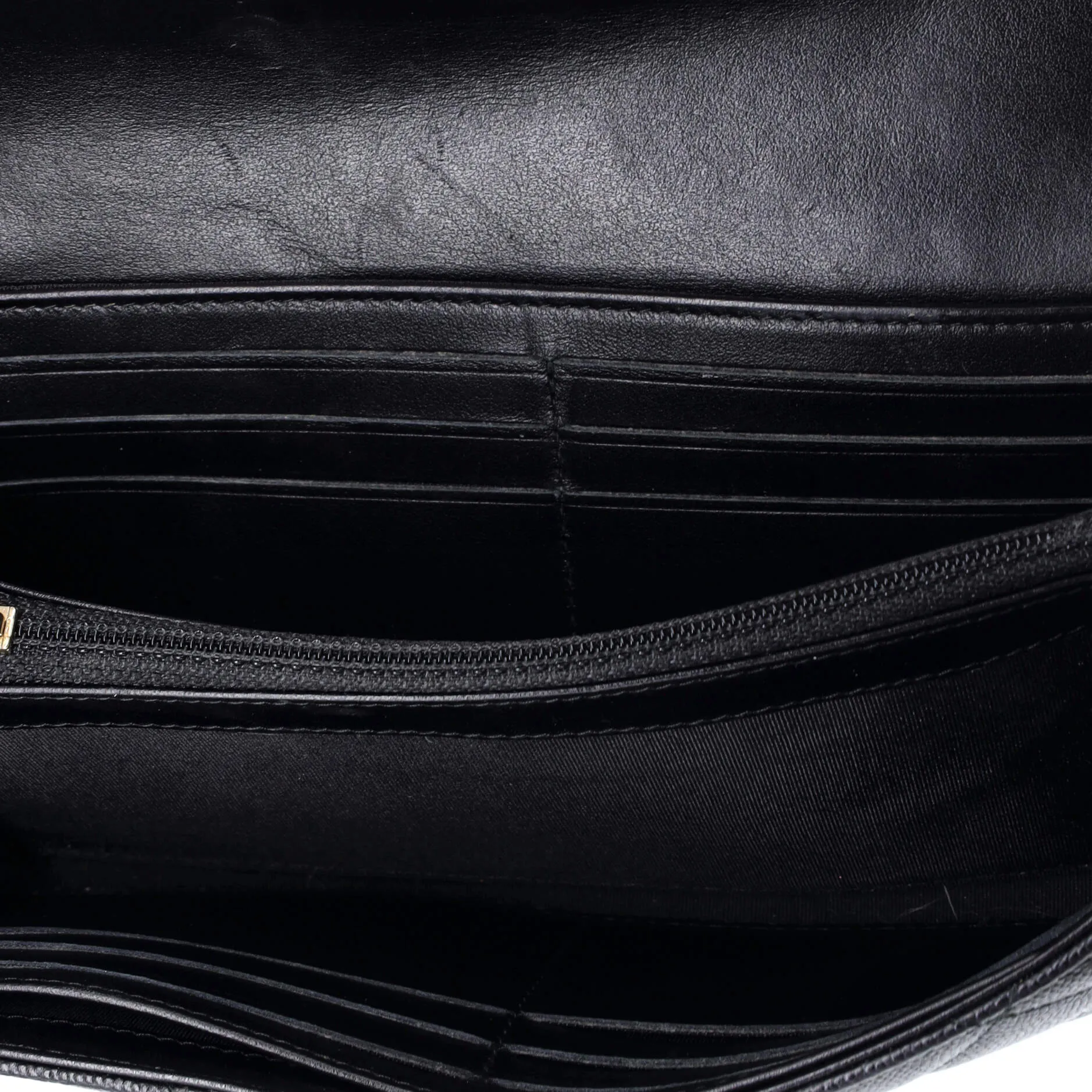 Pre-Loved Chanel Filigree Flap Wallet Quilted Caviar Long sold by Zulily product image thumbnail 5