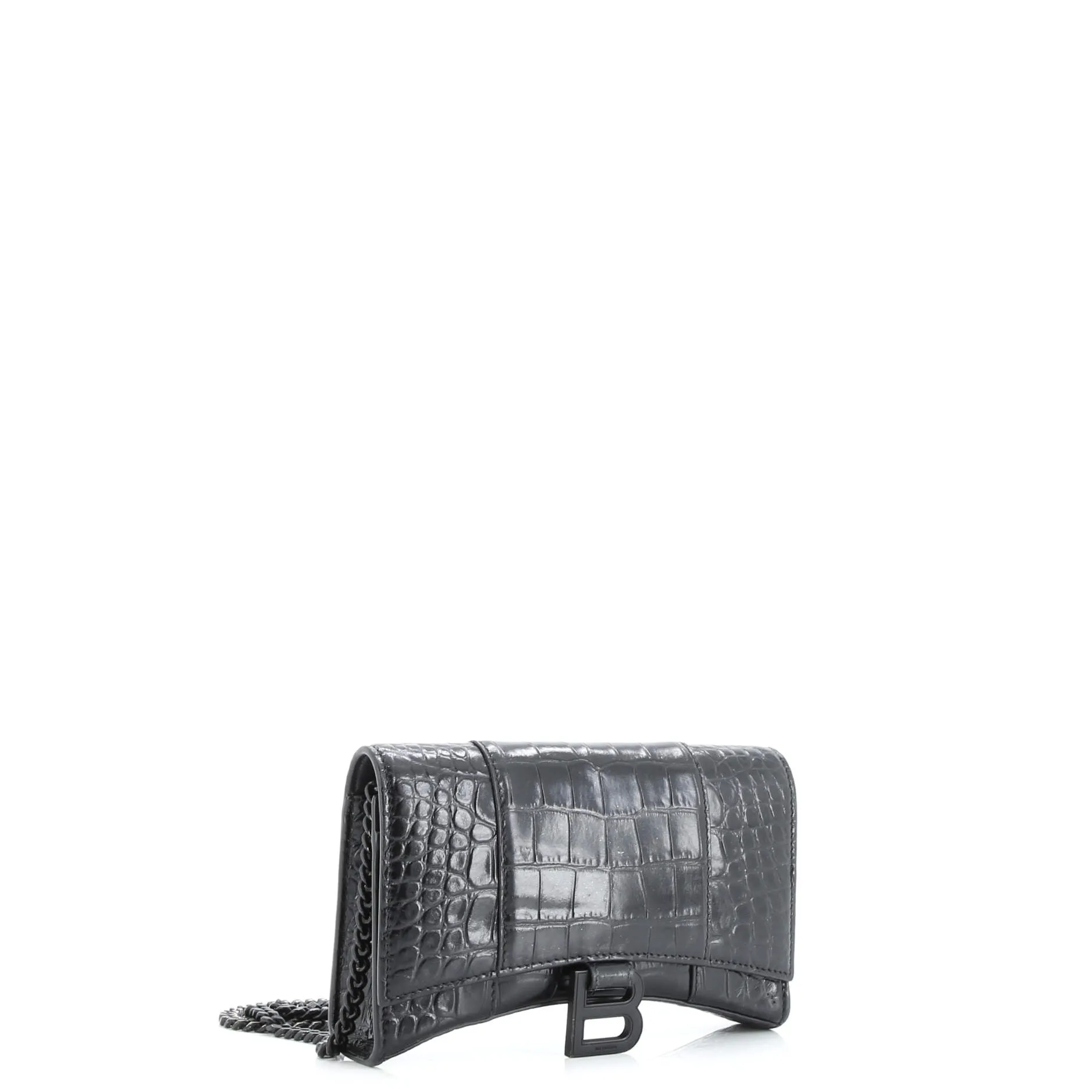Pre-Loved Balenciaga Hourglass Crossbody Bag Crocodile Embossed Leather XS sold by Zulily product image thumbnail 2