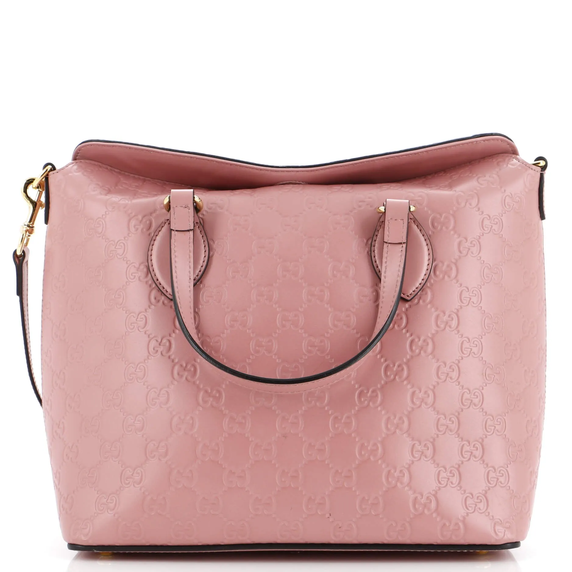 Pre-Loved Gucci Signature Fold Over Tote Guccissima Leather Medium sold by Zulily