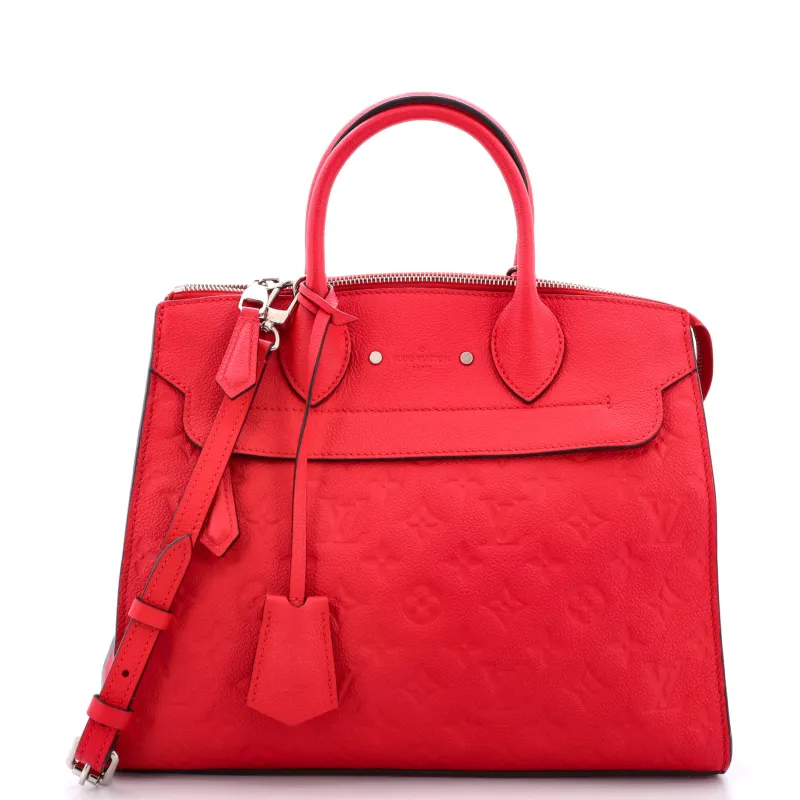 Pre-Loved Louis Vuitton Pont Neuf Handbag Monogram Empreinte Leather MM sold by Zulily