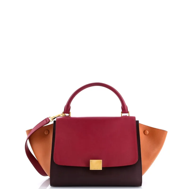 Pre-Loved Celine Tricolor Trapeze Bag Leather Small made by Celine