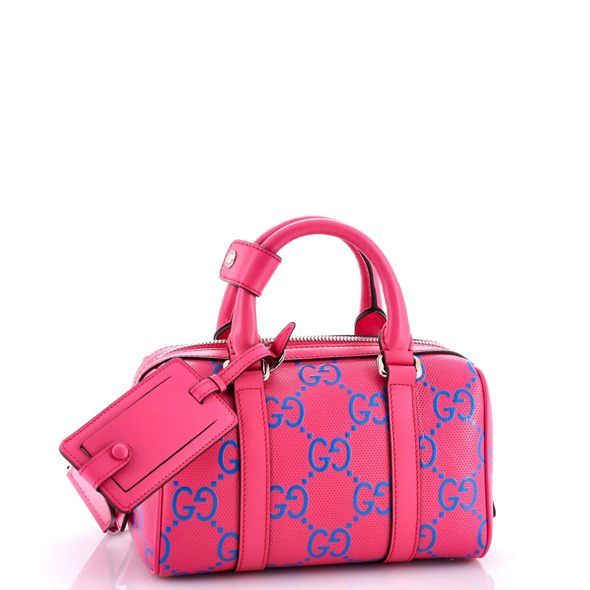 Pre-Loved Gucci Duffle Bag GG Embossed Perforated Leather Mini sold by Zulily product image thumbnail 2