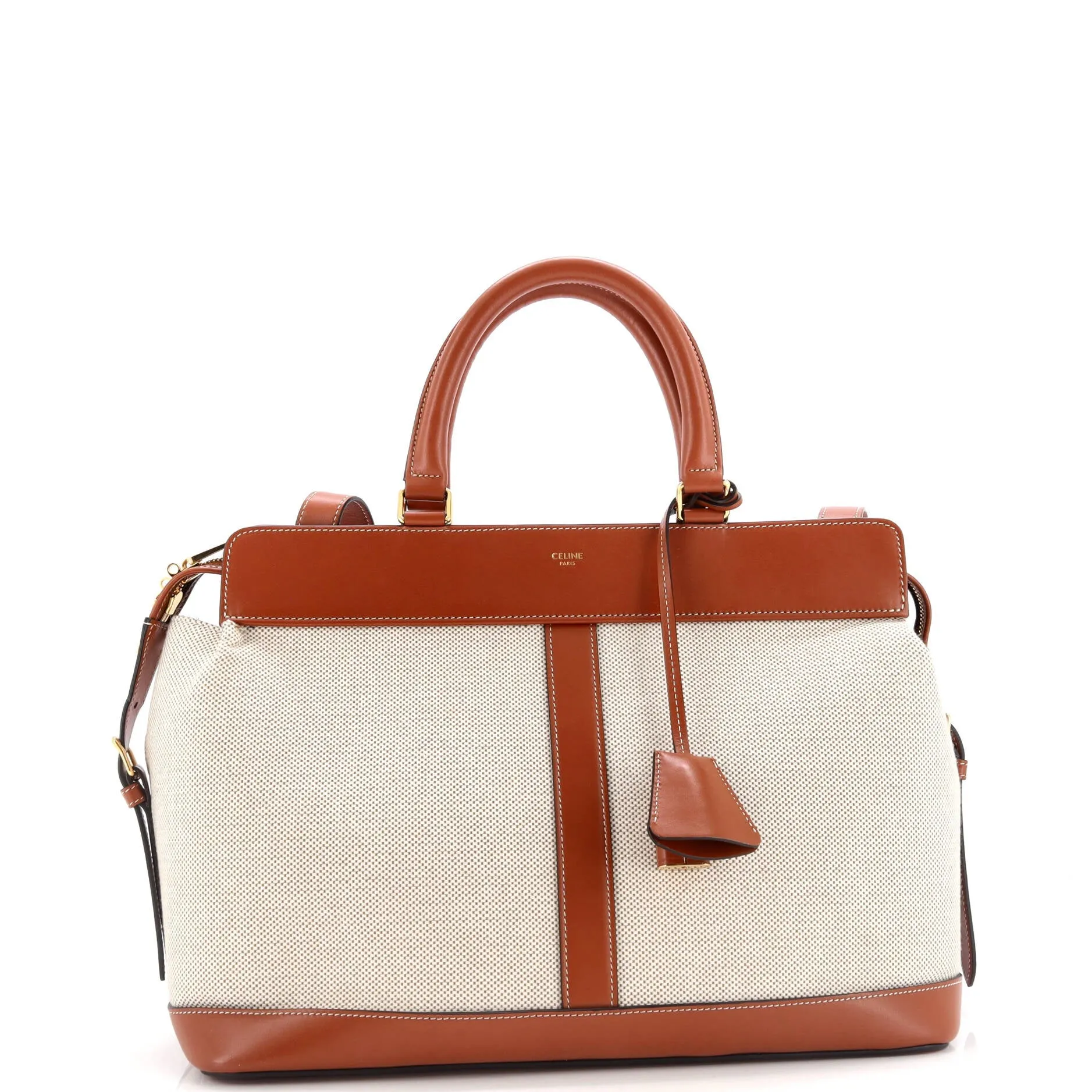 Pre-Loved Celine Cabas de France Tote Canvas with Leather Medium sold by Zulily product image thumbnail 2