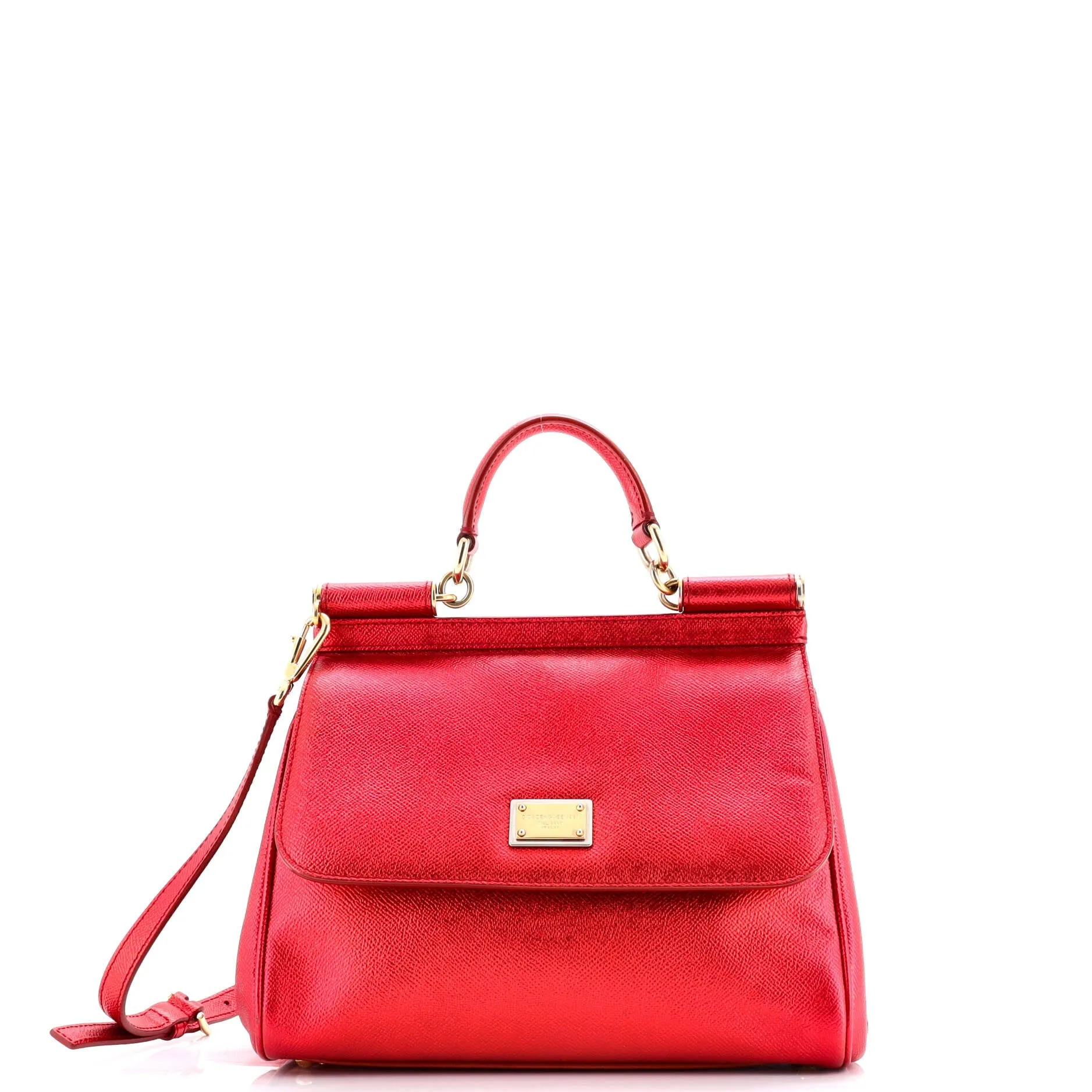 Pre-Loved Dolce Gabbana Miss Sicily Bag Leather Medium sold by Zulily