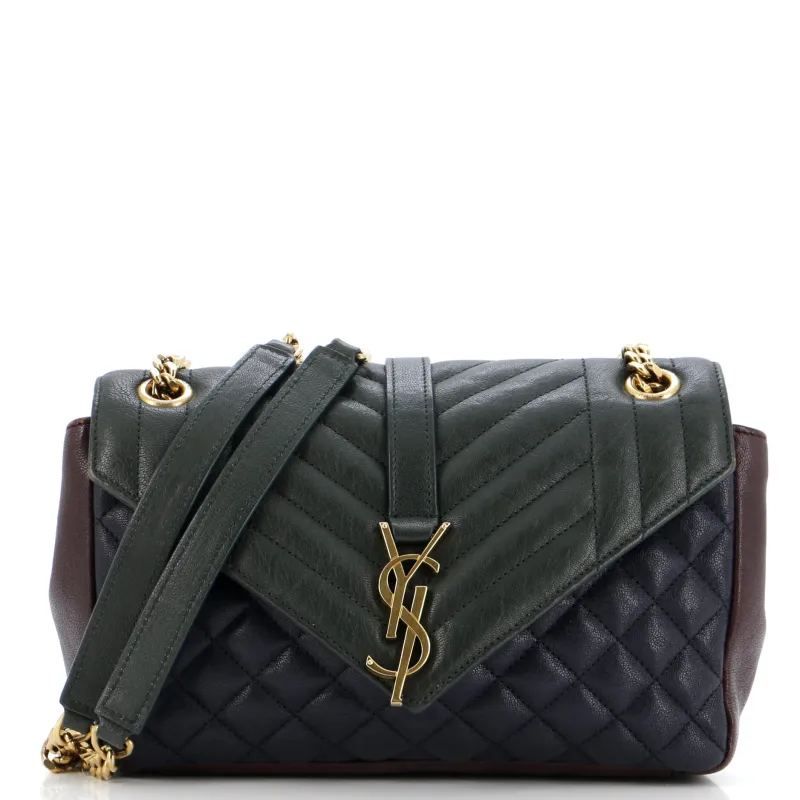 Pre-Loved Saint Laurent Classic Monogram Slouchy Envelope Satchel Mixed Matelasse Leather Medium sold by Zulily