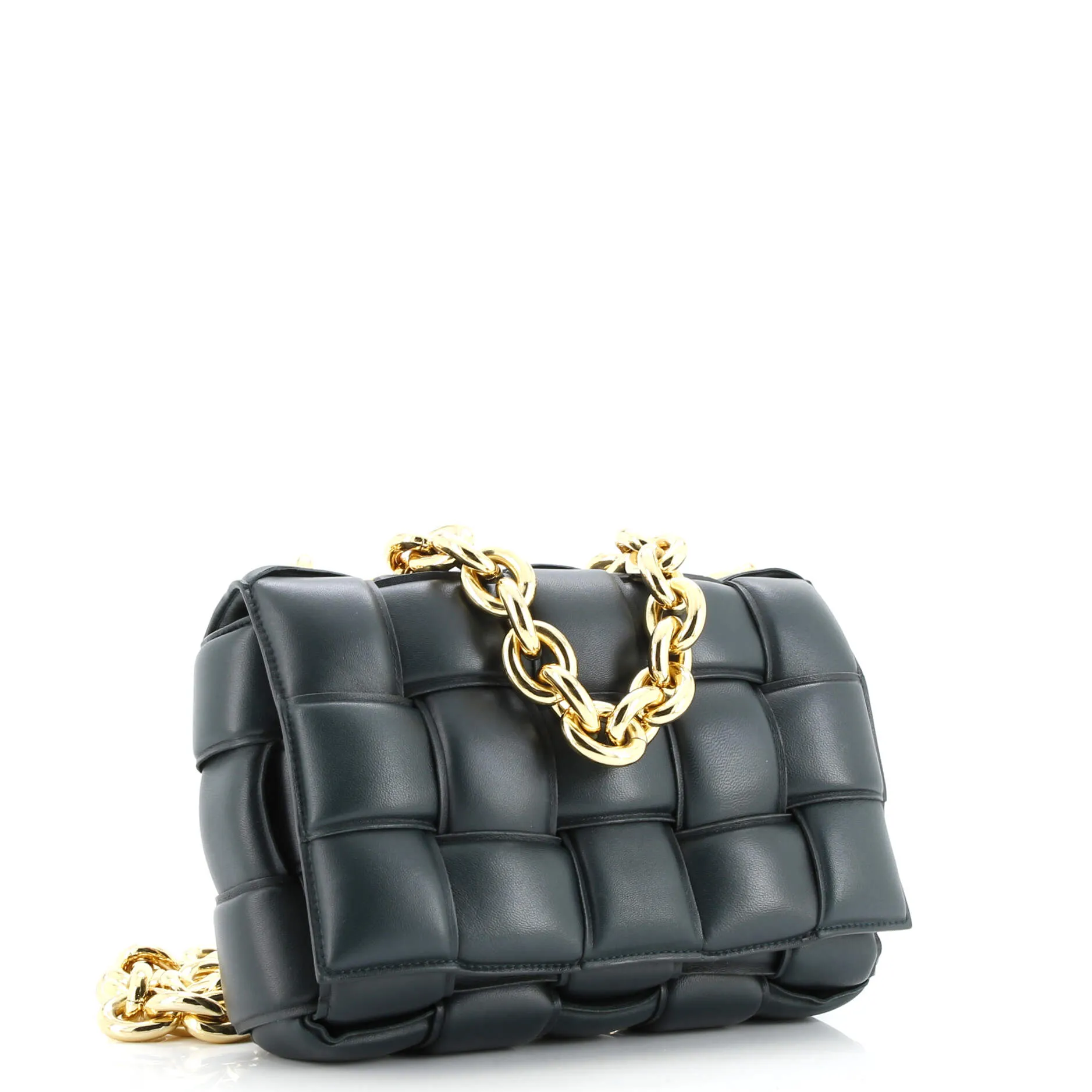 Pre-Loved Bottega Veneta Cassette Chain Crossbody Bag Padded Maxi Intrecciato Leather sold by Zulily product image thumbnail 2