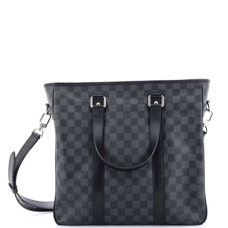 Pre-Loved Louis Vuitton Tadao Handbag Damier Graphite PM sold by Zulily