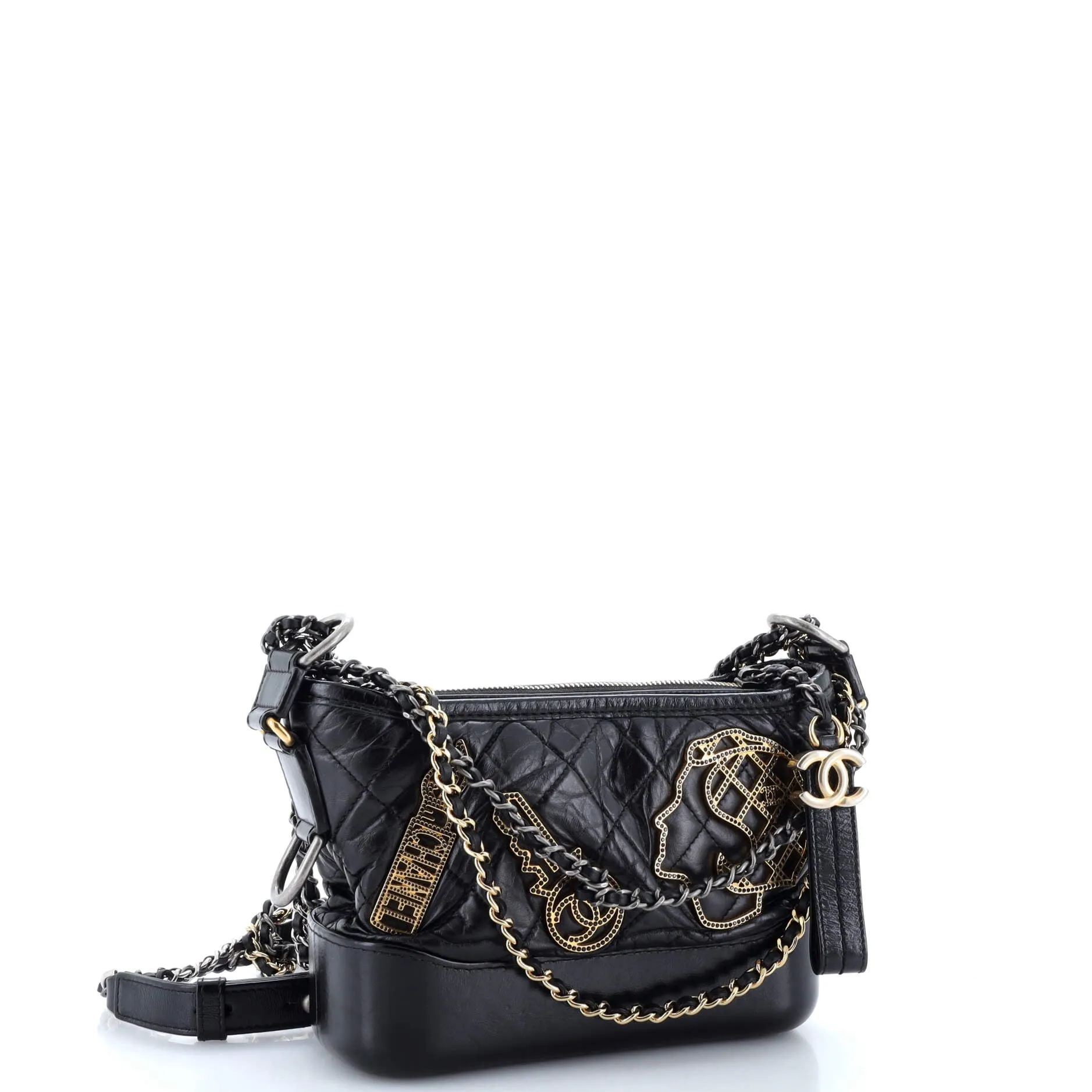 Pre-Loved Chanel Gabrielle Hobo Embellished Quilted Aged Calfskin Small sold by Zulily product image thumbnail 3