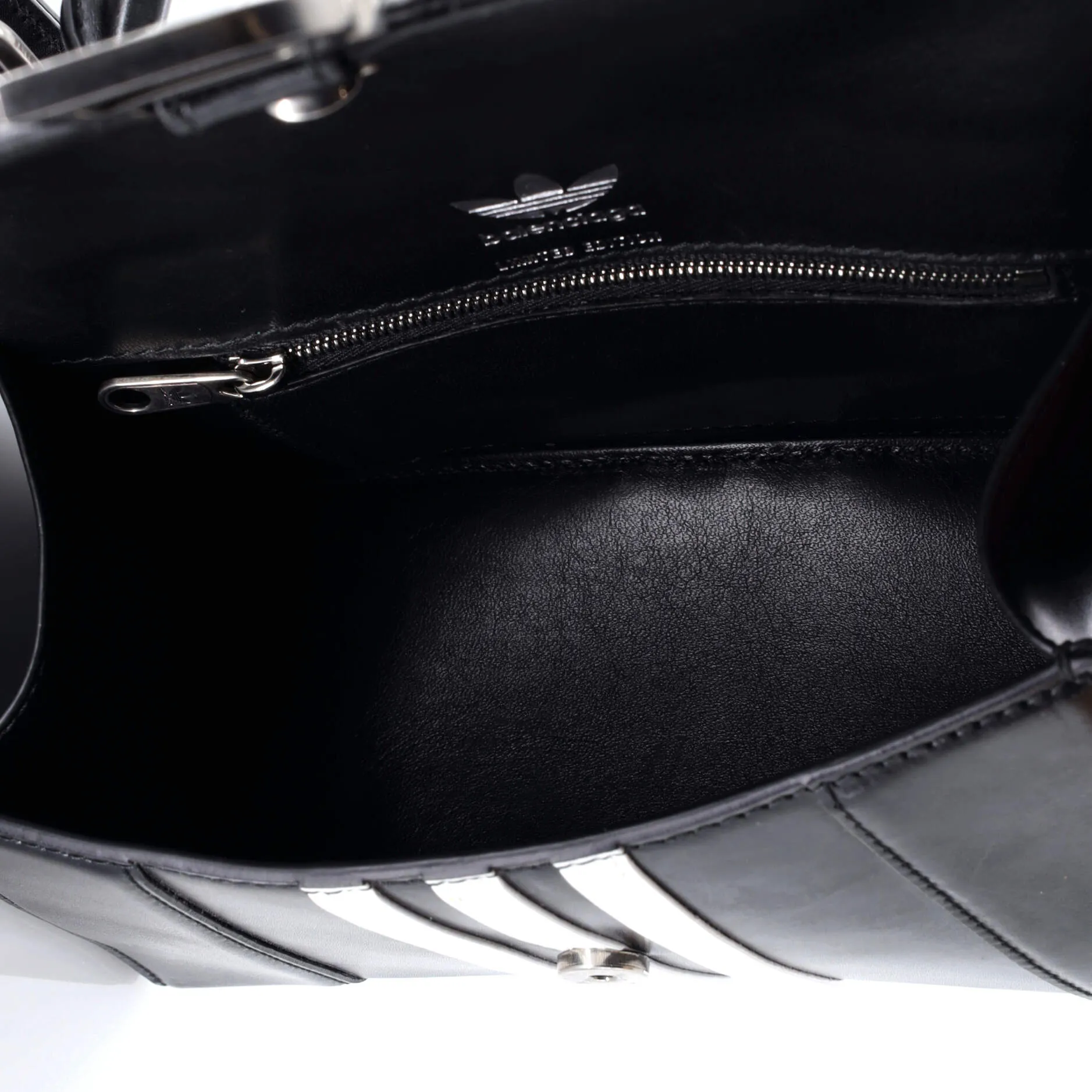 Pre-Loved Balenciaga x adidas Hourglass Top Handle Bag Leather Small sold by Zulily product image thumbnail 5