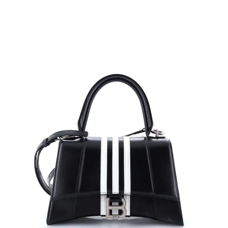 Pre-Loved Balenciaga x adidas Hourglass Top Handle Bag Leather Small sold by Zulily