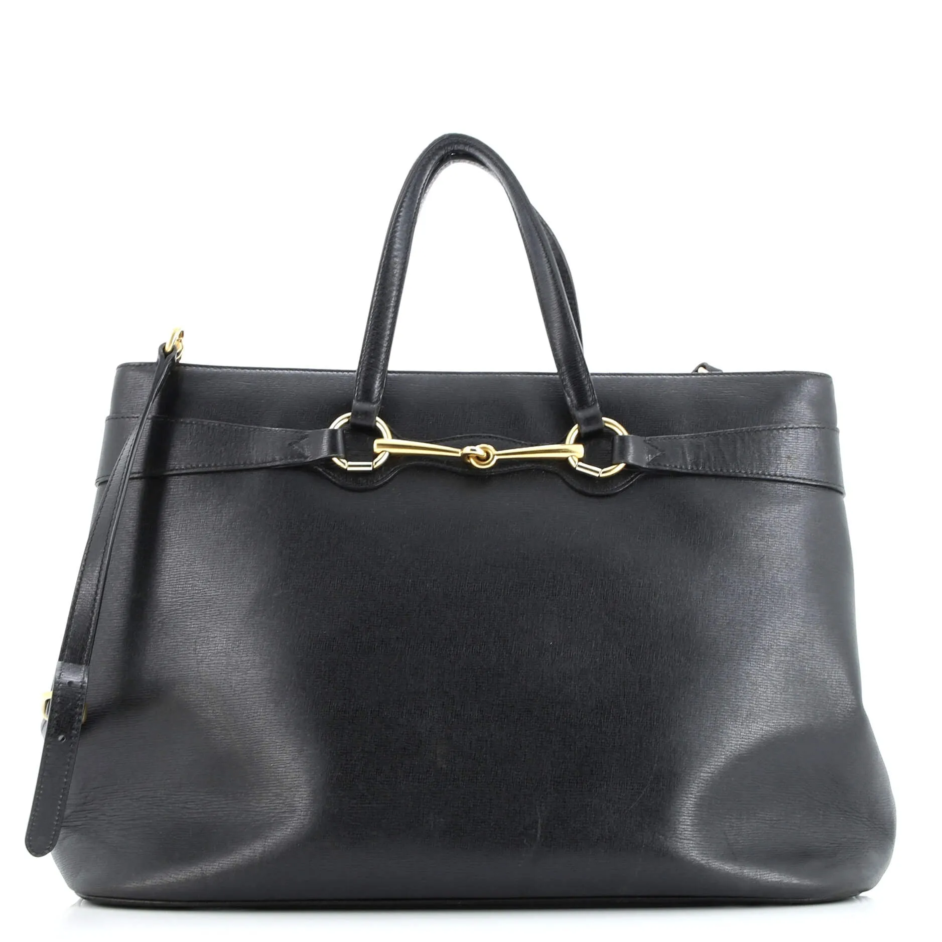 Pre-Loved Gucci Bright Bit Convertible Tote Leather Large sold by Zulily