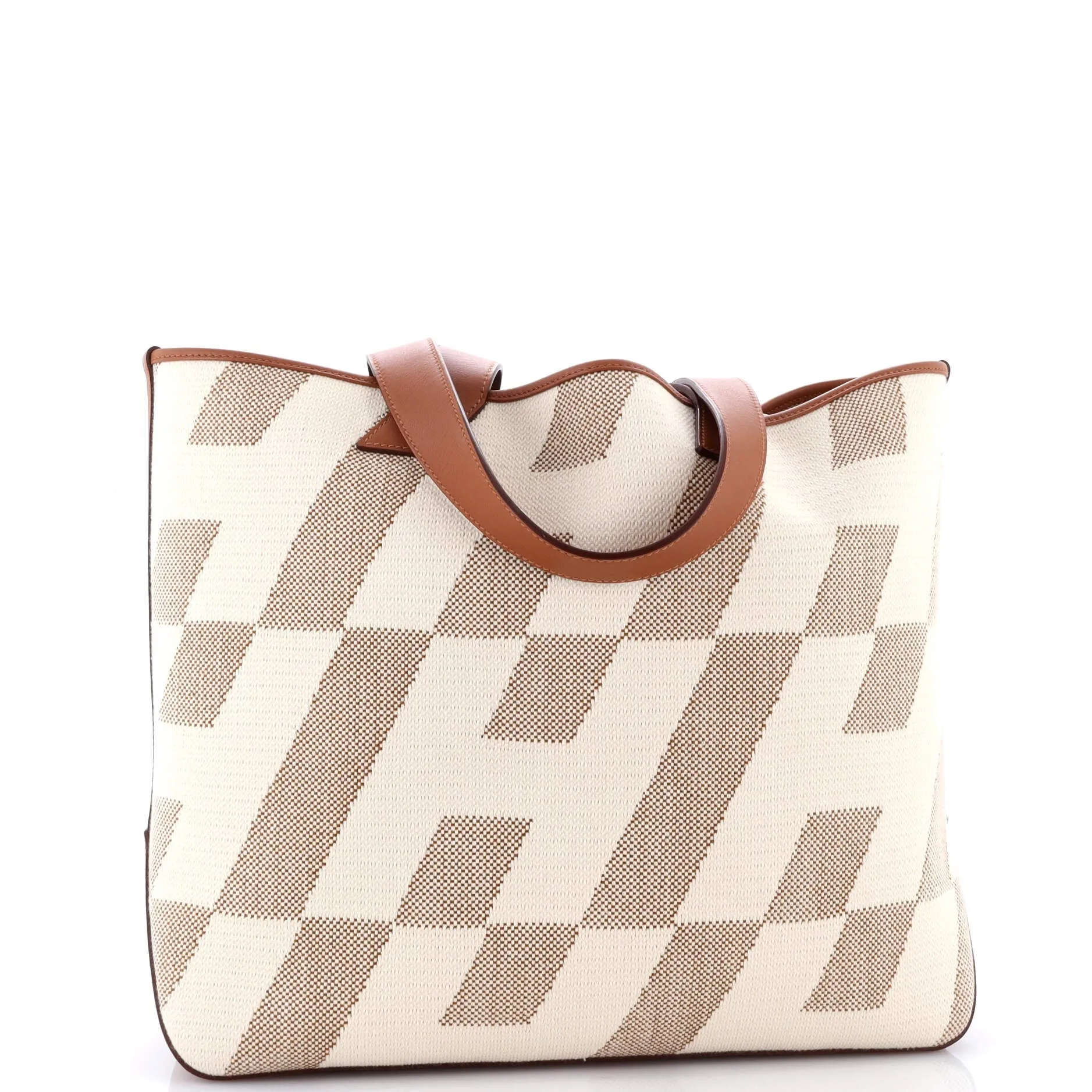 Pre-Loved Hermes Cabas H en Biais Tote Canvas with Leather 40 sold by Zulily product image thumbnail 2