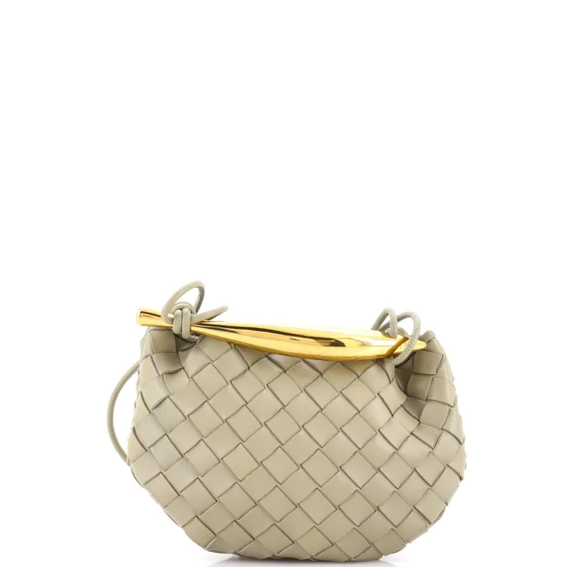 Pre-Loved Bottega Veneta Sardine Top Handle Bag Intrecciato Nappa Mini sold by Zulily
