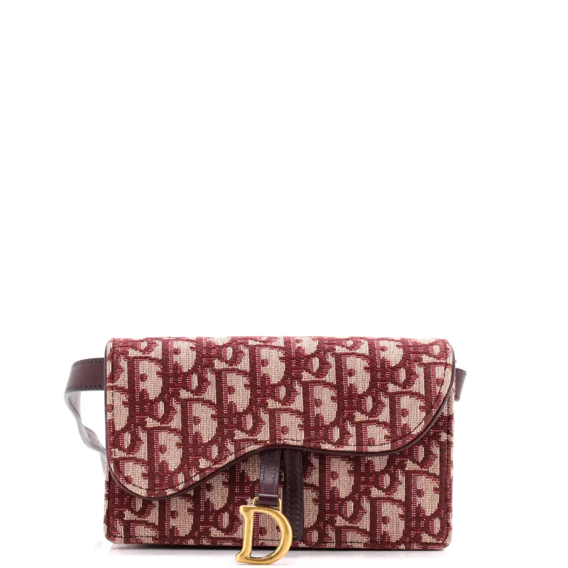 Pre-Loved Christian Dior Saddle Rectangular Belt Bag Oblique Canvas sold by Zulily
