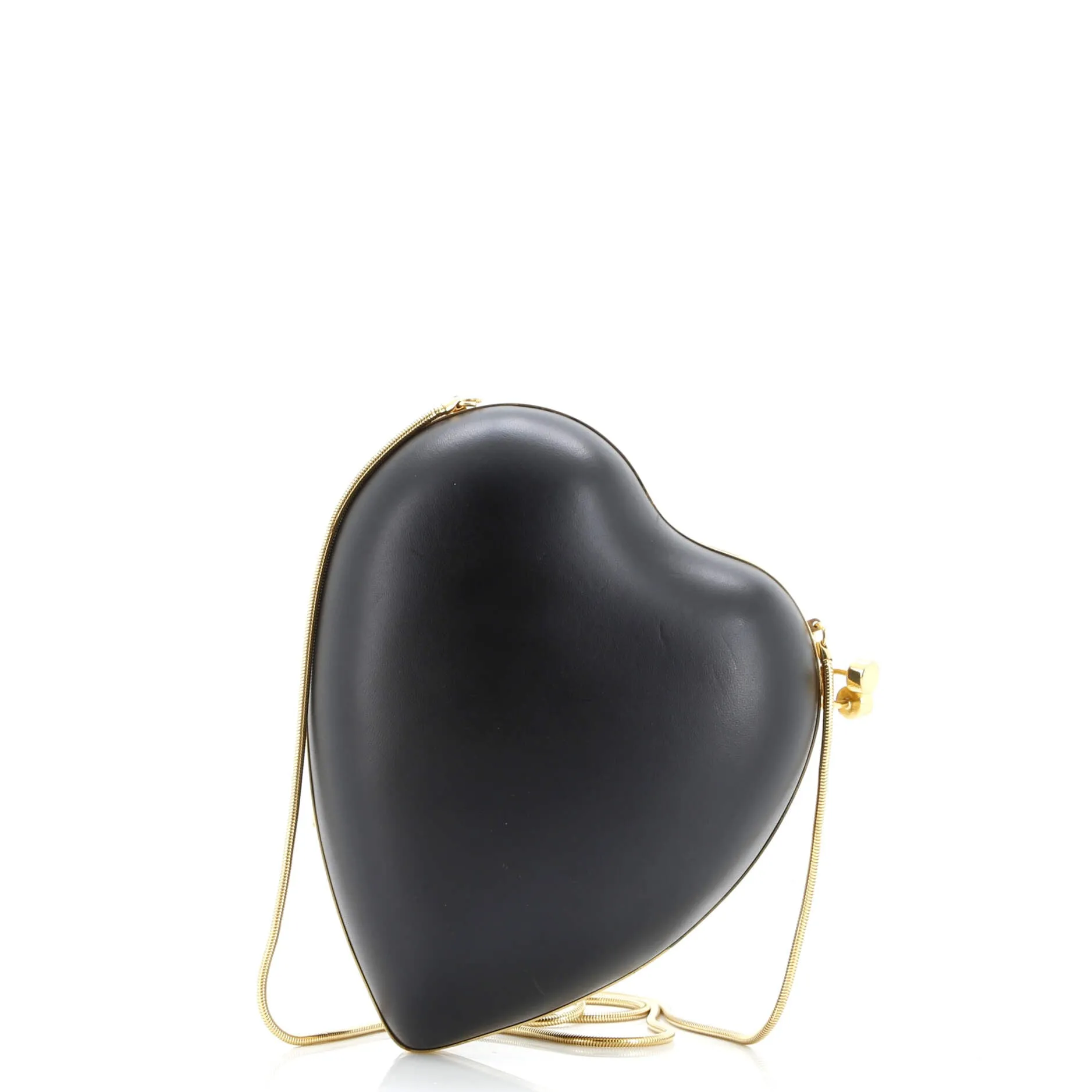 Pre-Loved Saint Laurent Love Heart Chain Box Clutch Leather Small sold by Zulily product image thumbnail 3