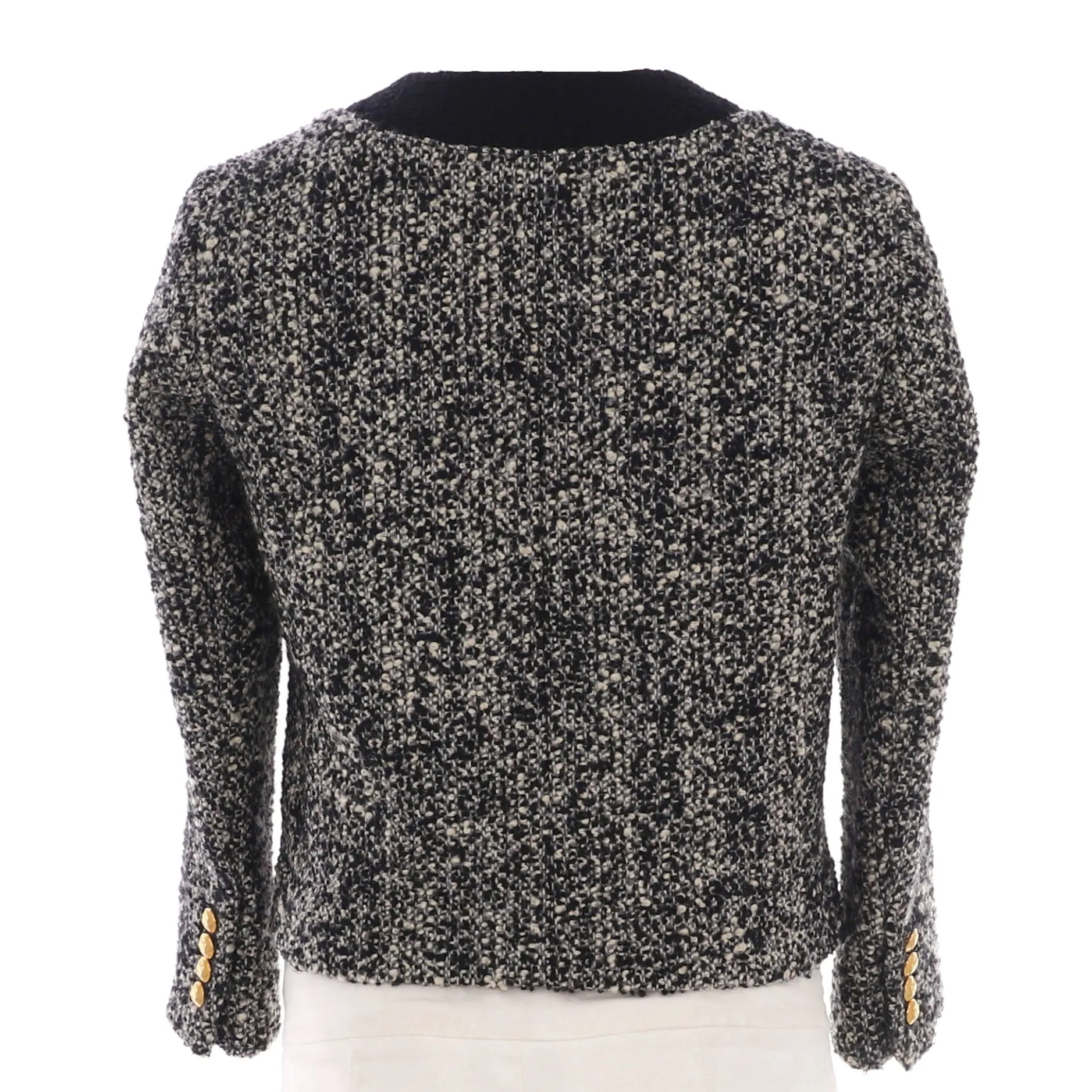 Pre-Loved Celine Women's Button Up Collarless Evening Jacket Tweed sold by Zulily product image thumbnail 2